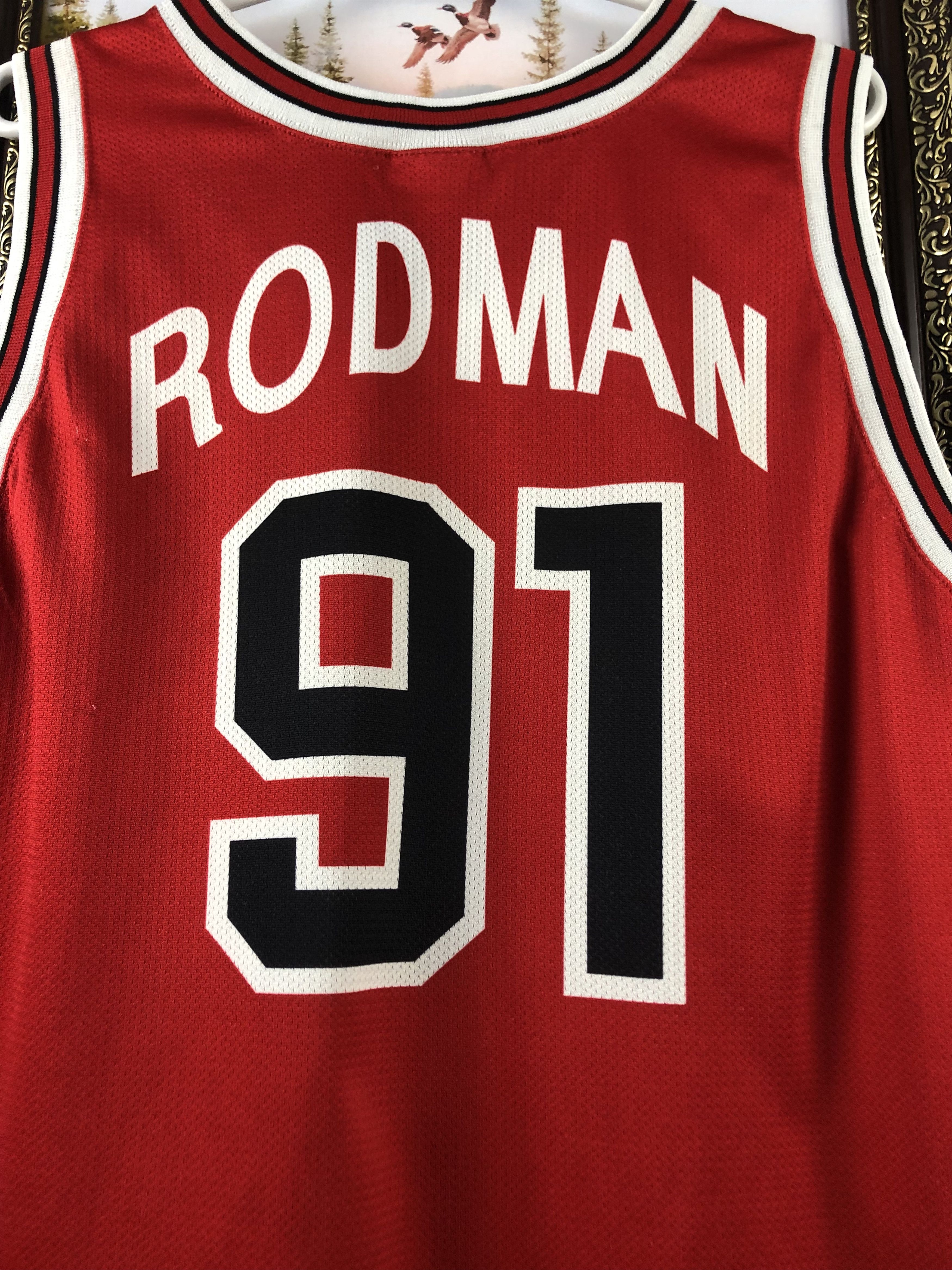 Champion Vintage 90's Champion Chicago Bulls Rodman Jersey Shirt Mens Size US XL / EU 56 / 4 - 13 Thumbnail