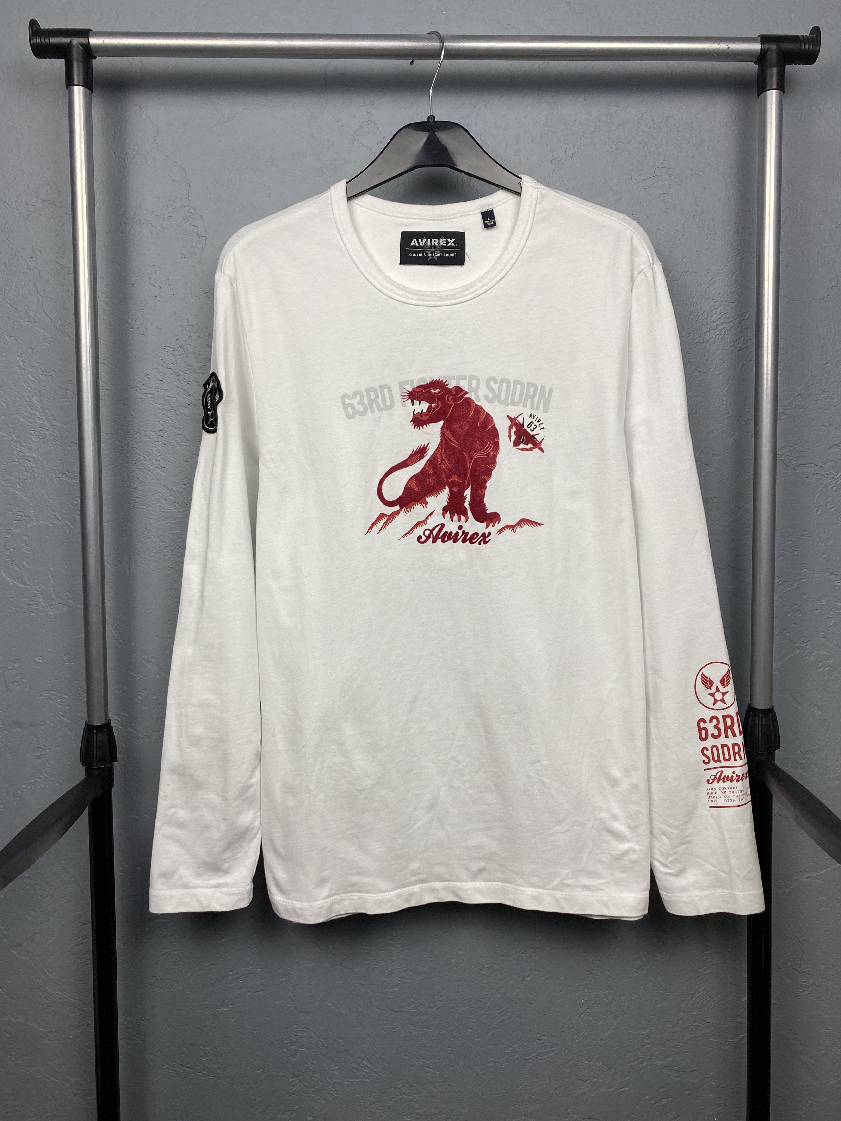 Avirex × Vintage Avirex Vintage Mens Long Sleeve T-Shirt Size US L / EU 52-54 / 3 - 1 Thumbnail
