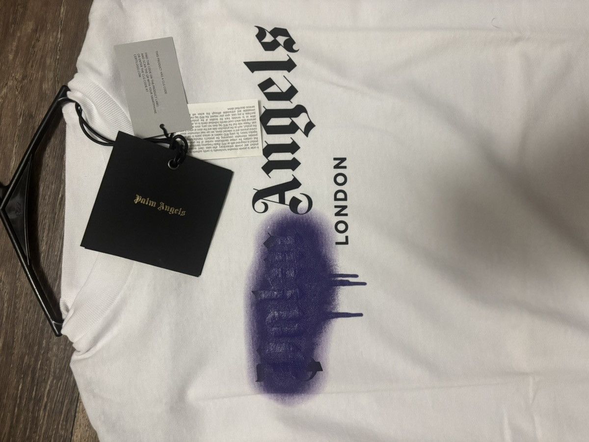 Palm Angels White spray tee Size US M / EU 48-50 / 2 - 3 Thumbnail