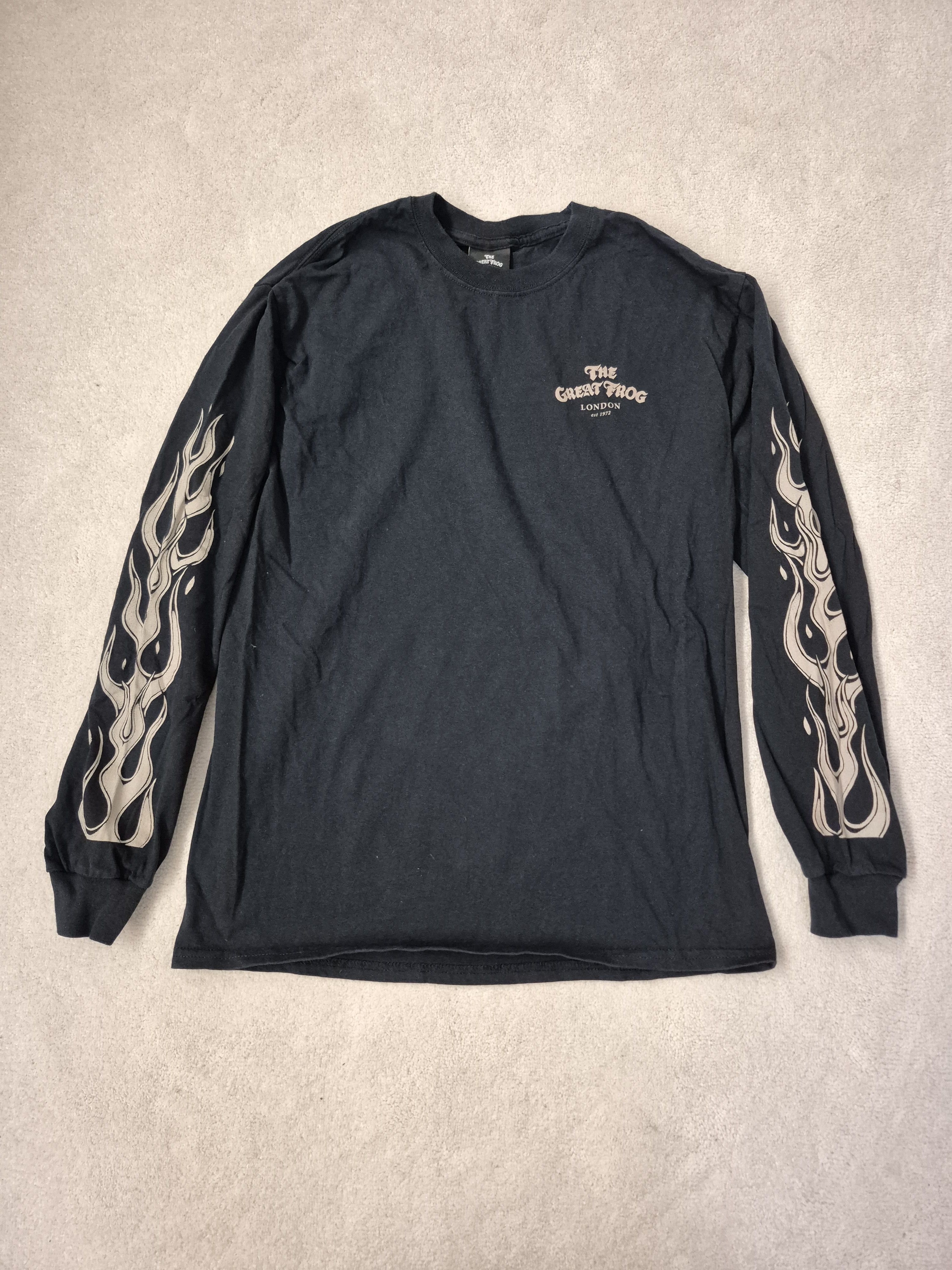 The Great Frog The great frog flame long Sleeve Black skull tshirt Medium Size US M / EU 48-50 / 2 - 1 Thumbnail