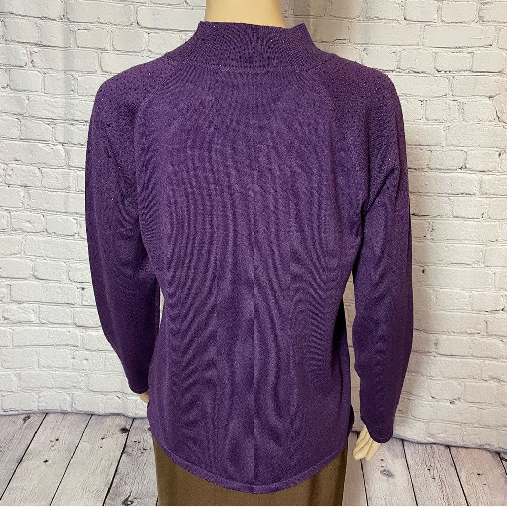 Other NWT New Cable & Gauge Aubergine Cut Out Long Sleeve Embelli Size M / US 6-8 / IT 42-44 - 3 Thumbnail
