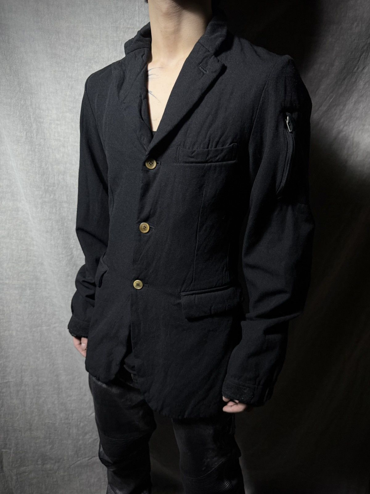 Comme des Garcons Homme Plus Comme des Garçons Homme Plus 05AW Back-Zip Blazer Size US M / EU 48-50 / 2 - 2 Thumbnail