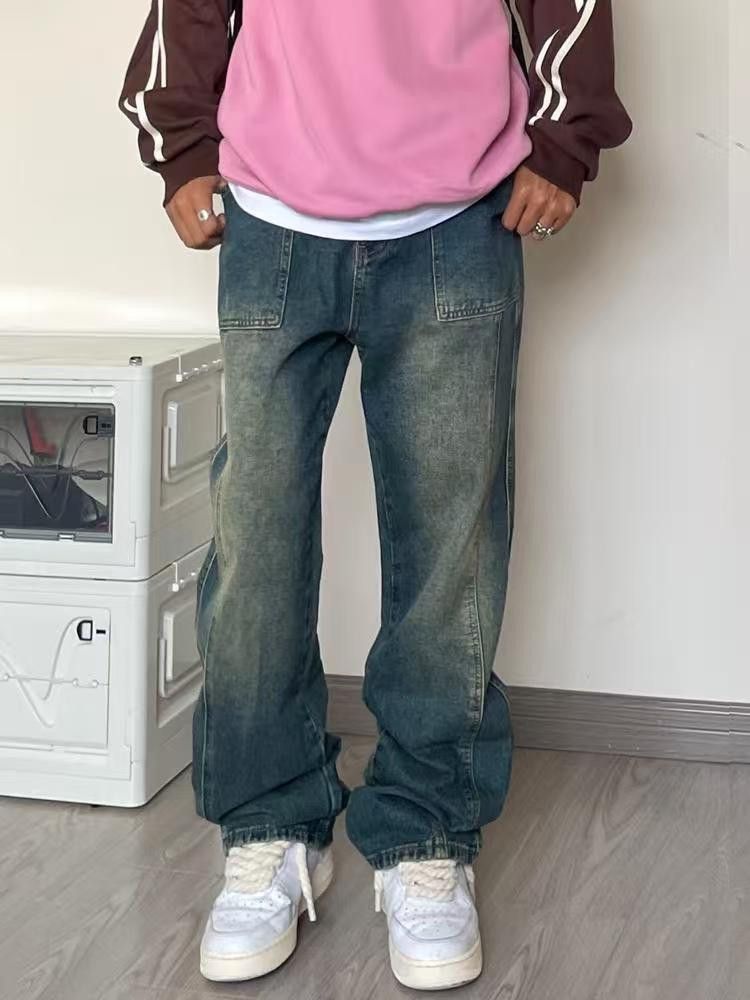 Japanese Brand × Jean American retro street style washed distressed jeans Size US 32 / EU 48 - 2 Thumbnail