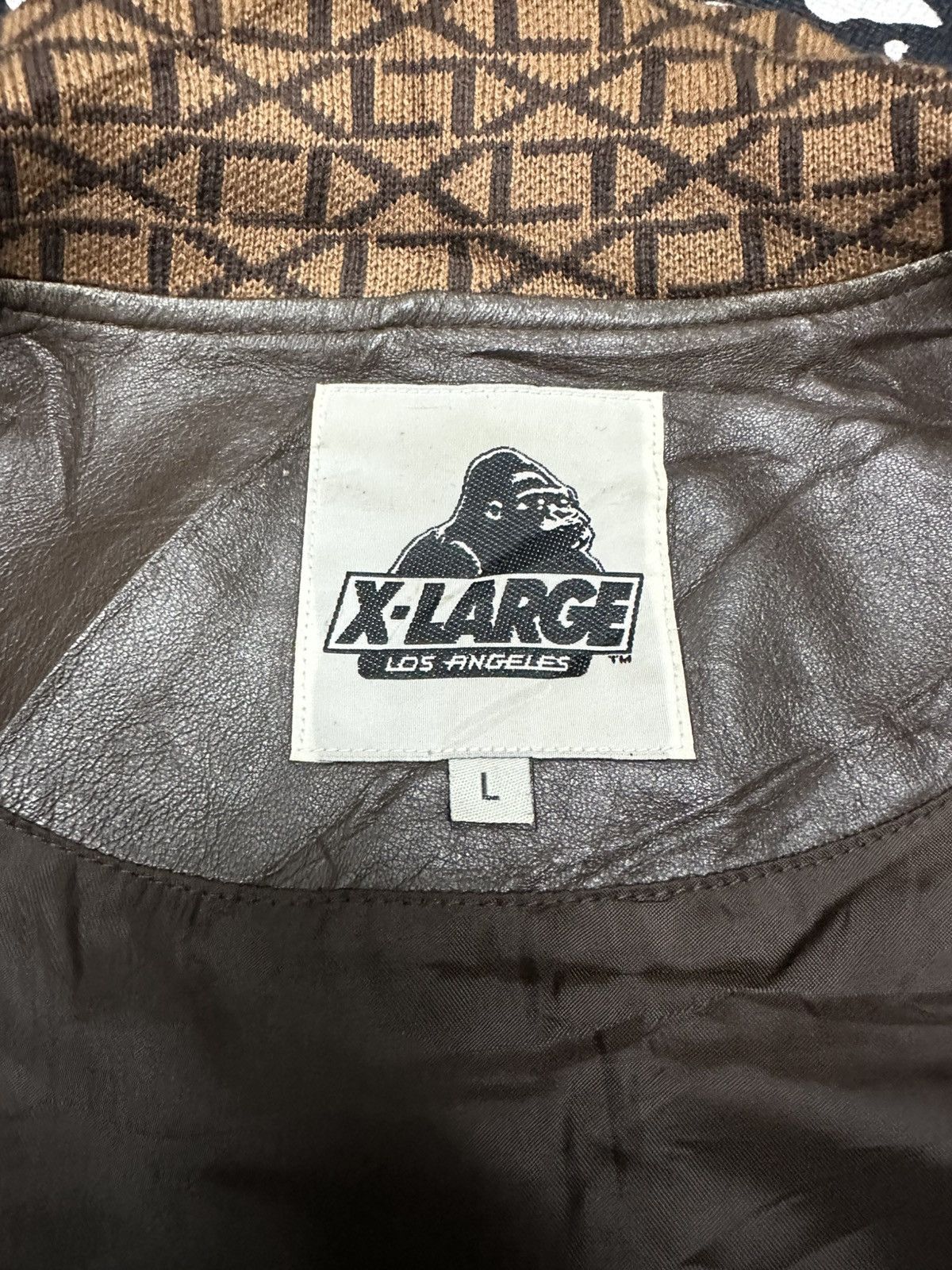 Xlarge X-Large Leather Jacket Monogram Grip Size US L / EU 52-54 / 3 - 9 Thumbnail