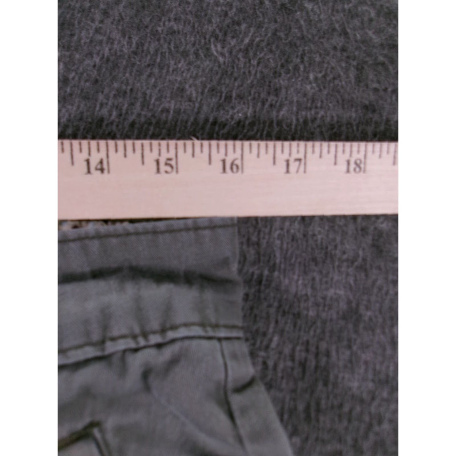 Vintage Riders Women Capri Pants Size 10 Gray Solid Preppy Casual Summer Stretch Size 32" / US 10 / IT 46 - 4 Thumbnail