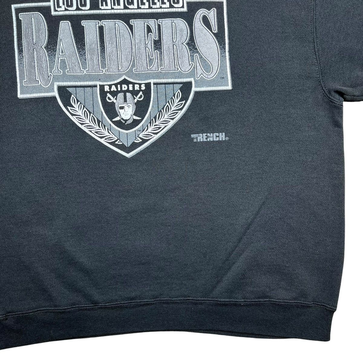 NFL × Vintage 1990s NFL Los Angeles Raiders Spell Out Graphic Sweatshirt Size US XL / EU 56 / 4 - 7 Thumbnail