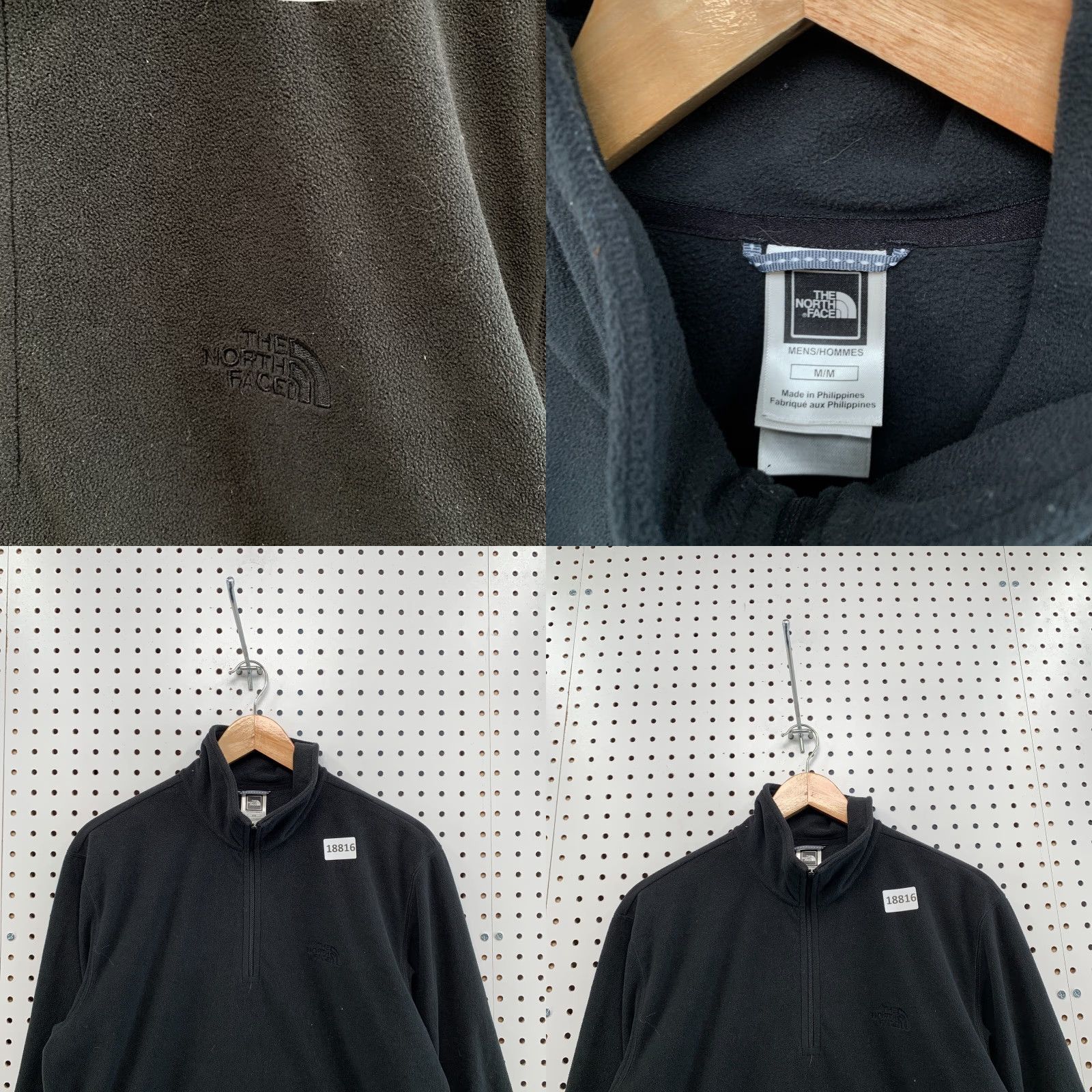 The North Face The North Face Mens Black 1/4 Zip Pullover Shirt Mens Medium Long Sleeve Fleece 21X27 Size US M / EU 48-50 / 2 - 8 Thumbnail