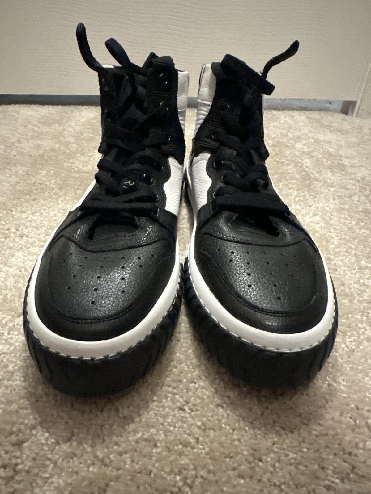 Karl Lagerfeld Karl Lagerfeld Leather & Python Print Midtop Sneakers Size US 11.5 / EU 44-45 - 2 Thumbnail