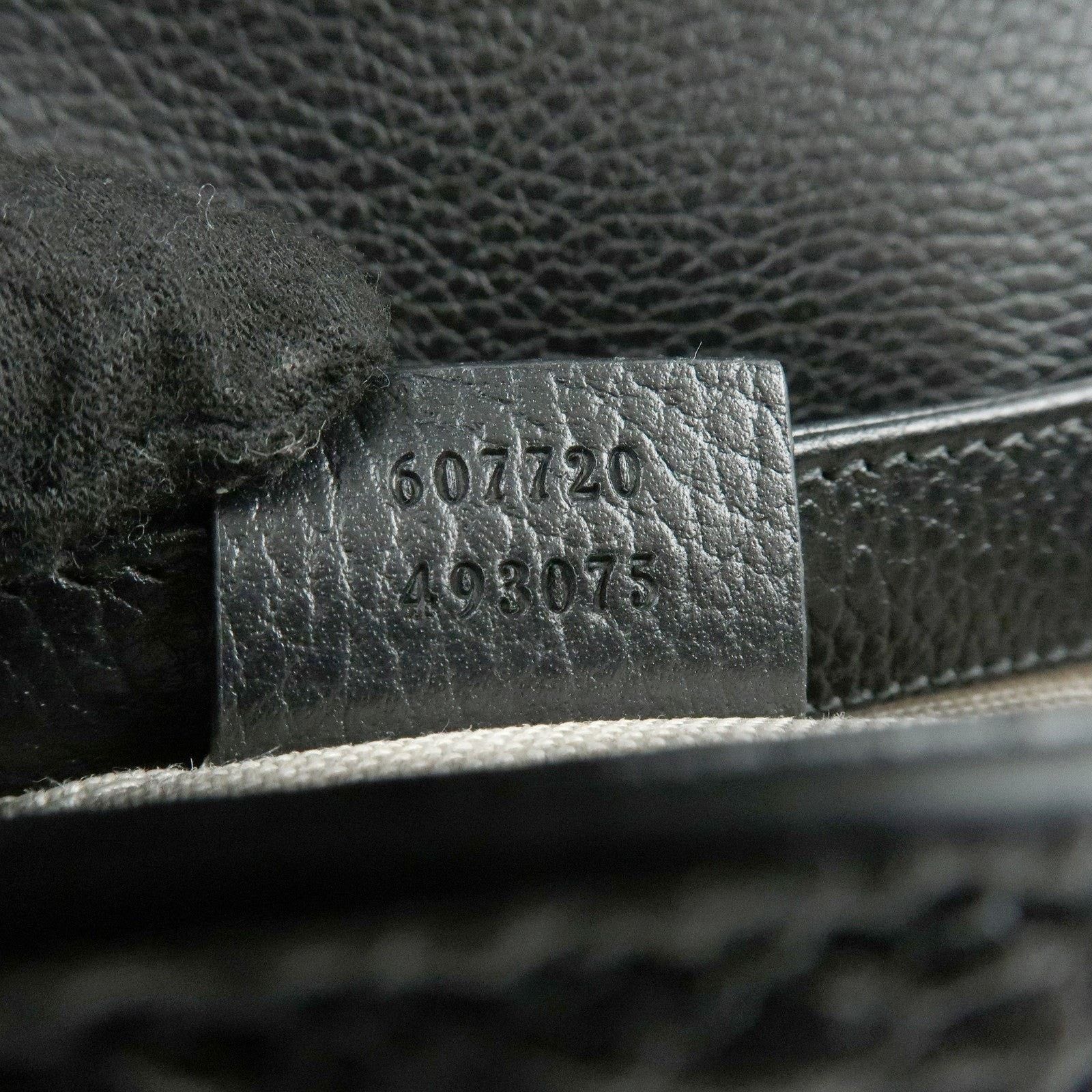 Gucci Gucci Interlocking G Flap Bag Calfskin Shoulder Black Size ONE SIZE - 8 Thumbnail