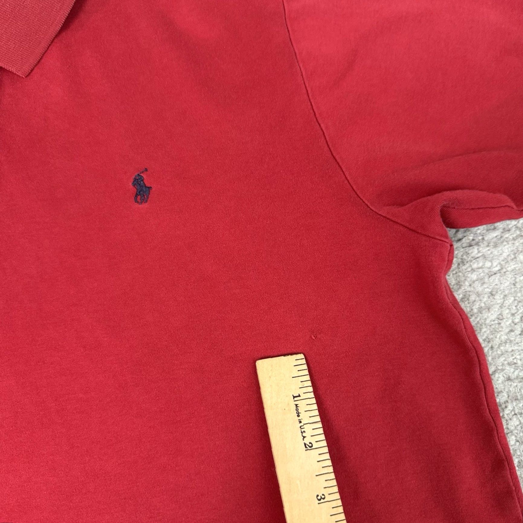 Polo Ralph Lauren Polo Ralph Lauren Shirt Mens L Red Stretch Casual Distressed Essential Pony Polo Shirt Size US L / EU 52-54 / 3 - 7 Thumbnail
