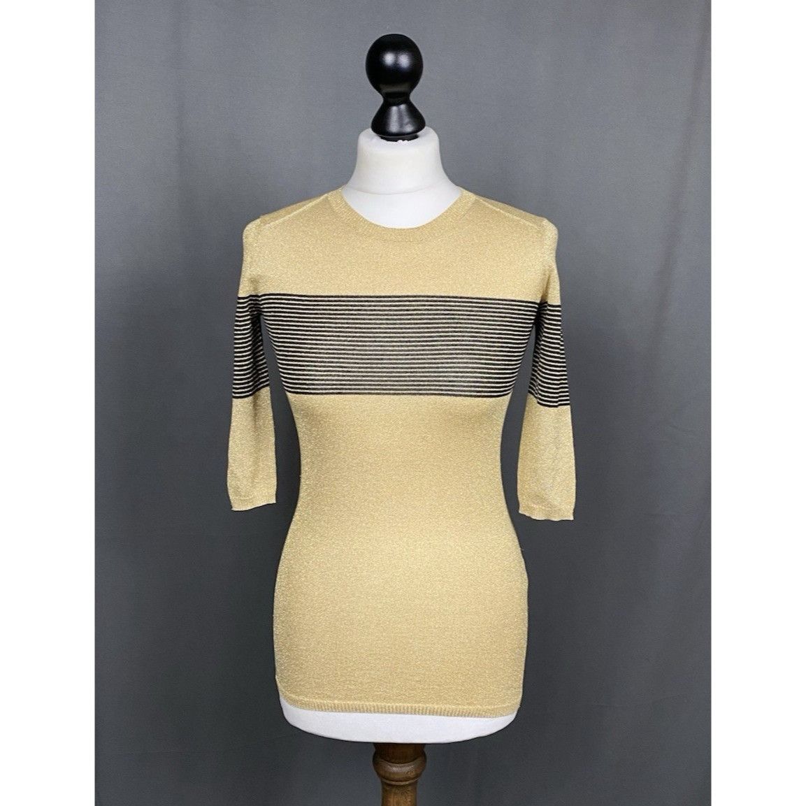 Dolce & Gabbana Dolce&Gabbana Women's Beige Wool Silk Crewneck Tunic Sweater Size S / US 4 / IT 40 - 1 Thumbnail