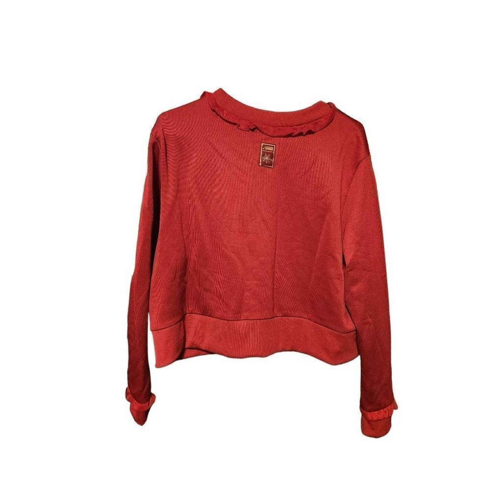 Puma Puma XL Rouge dahlia cropped crew sweatshirt Size XL / US 12-14 / IT 48-50 - 4 Thumbnail
