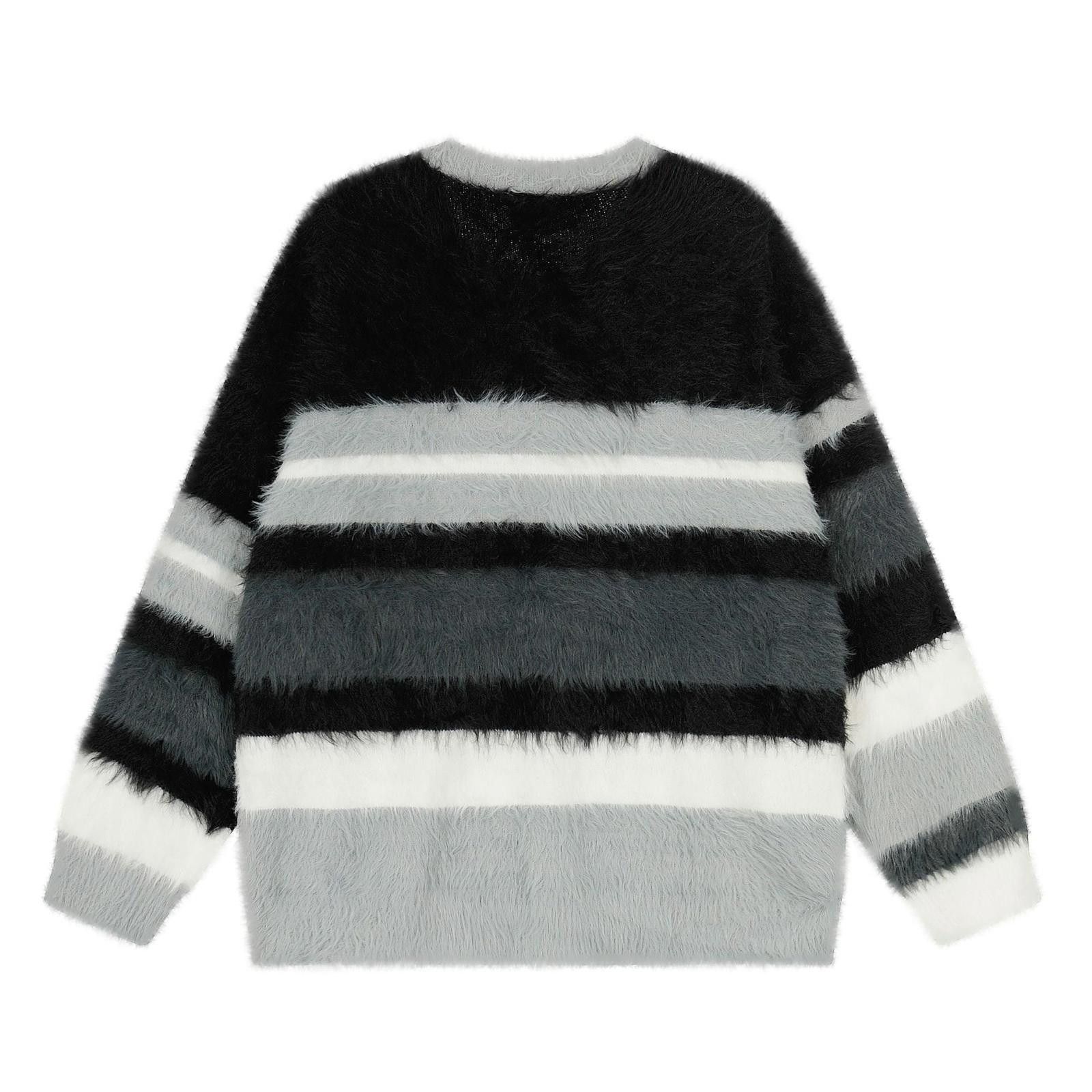 Japanese Brand Mohair Stripe Knit Cardigan | Bold Contrast Colour Size US M / EU 48-50 / 2 - 4 Thumbnail