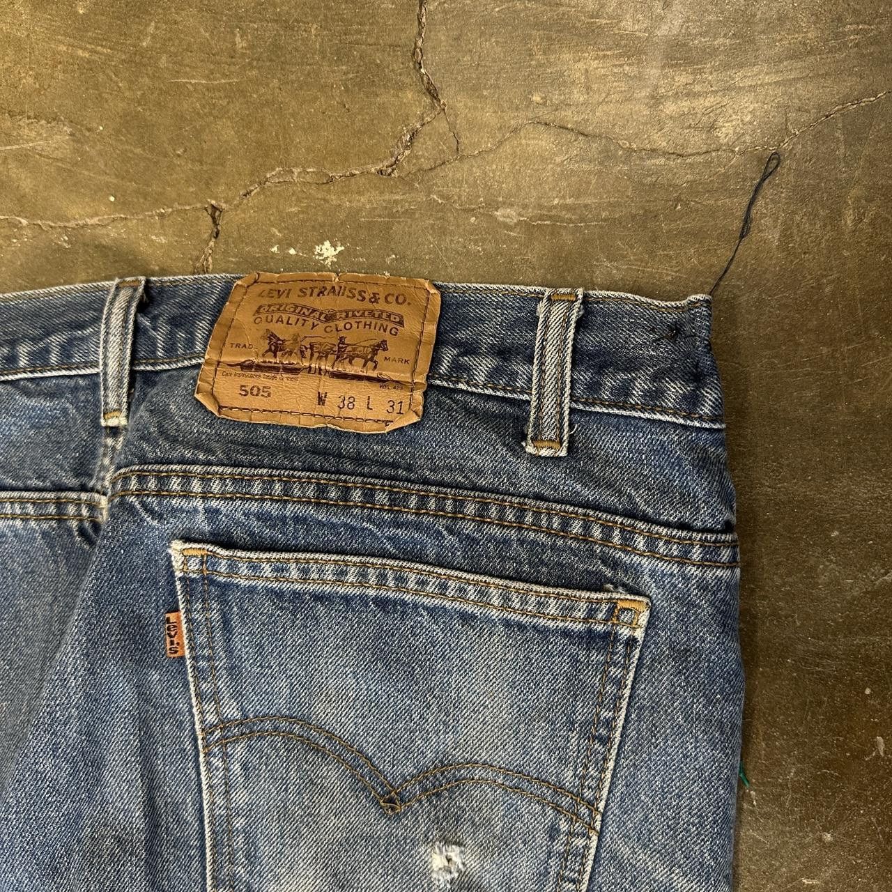 Levi's Vintage Levi’s 505 Orange Tab Blue Jeans 36 x 30 Size US 36 / EU 52 - 4 Thumbnail
