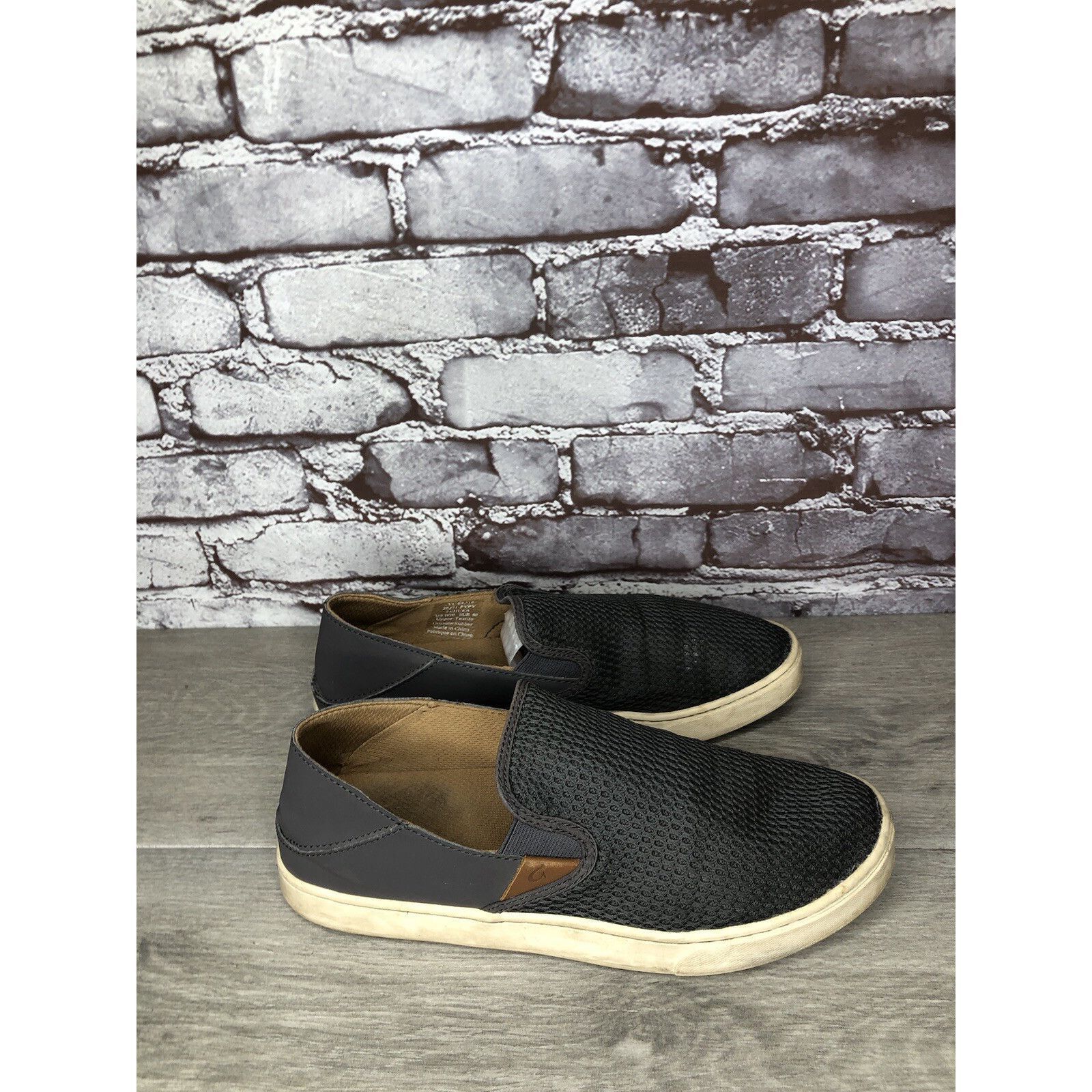 Olukai OluKai Pehuea Gray Textile Slip On Sneakers Beach Shoes Wome Size US 10 / IT 40 - 13 Thumbnail