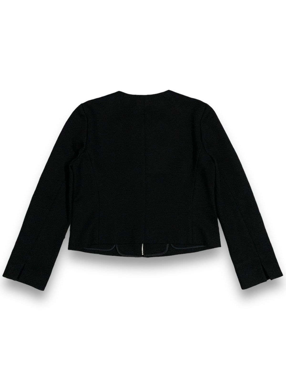 Courreges Courreges Black Cropped Cardigan Style Blazer Jacket Size M / US 6-8 / IT 42-44 - 2 Thumbnail