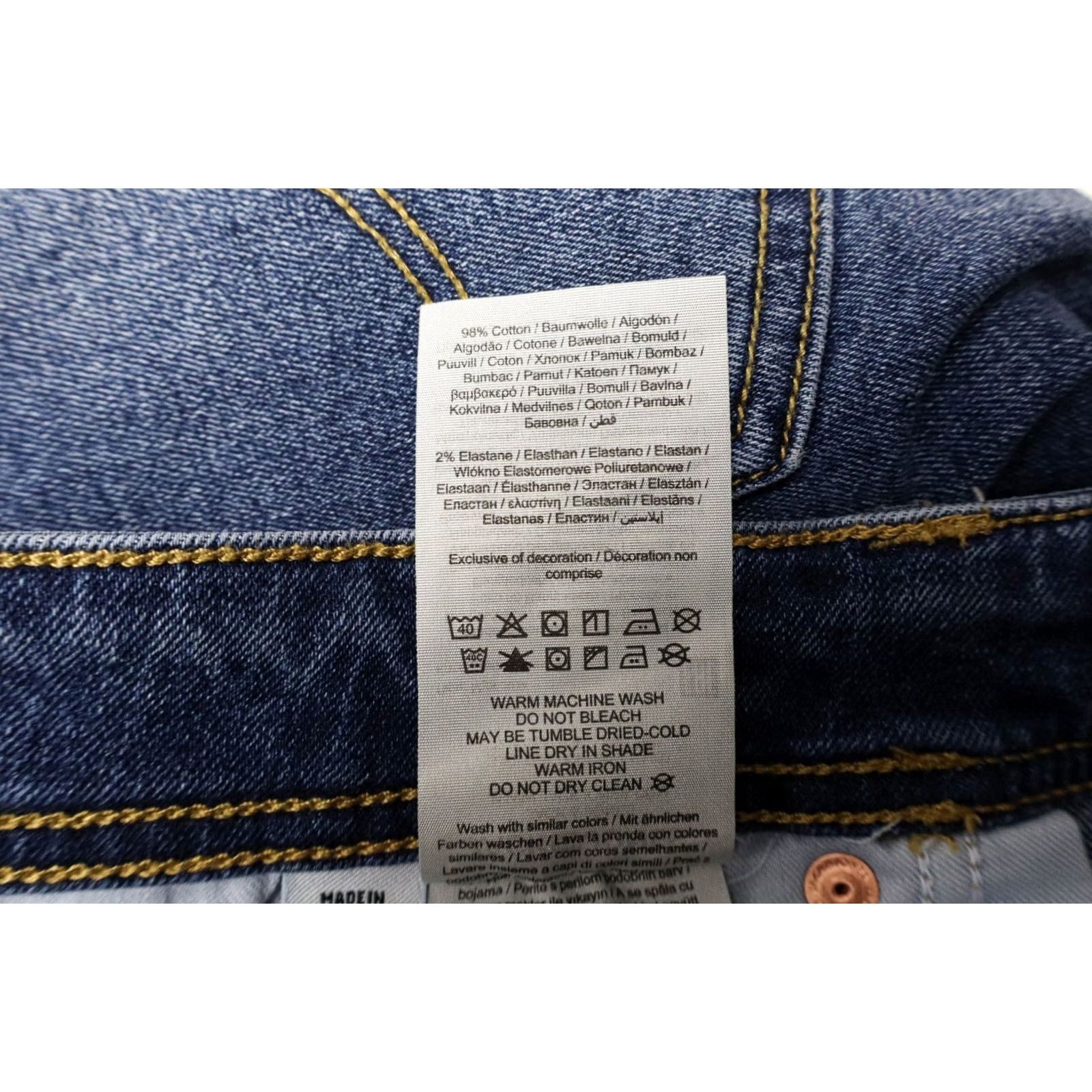 Jack & Jones JACK & JONES Glenn/Slim Jeans Men's W31/L34 Blue Faded Button Fly Stretched Size US 31 - 8 Thumbnail