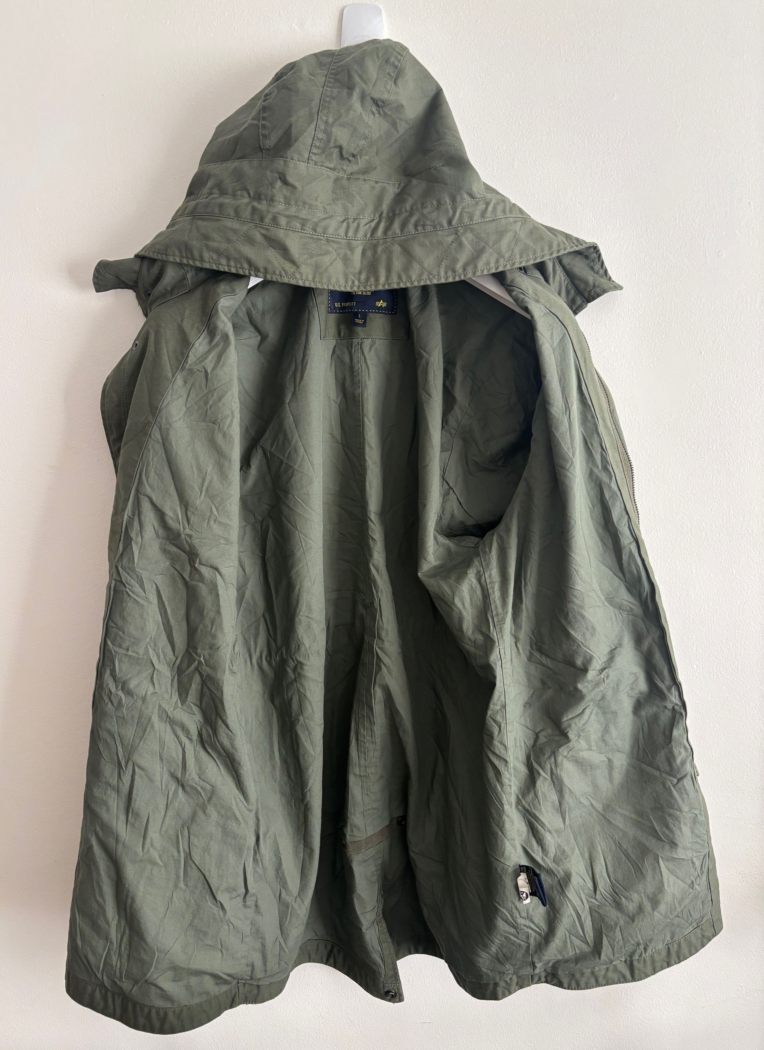 Alpha Industries Olive Green Fishtail Parka Coat /Jacket Medium- Large Size US L / EU 52-54 / 3 - 3 Thumbnail