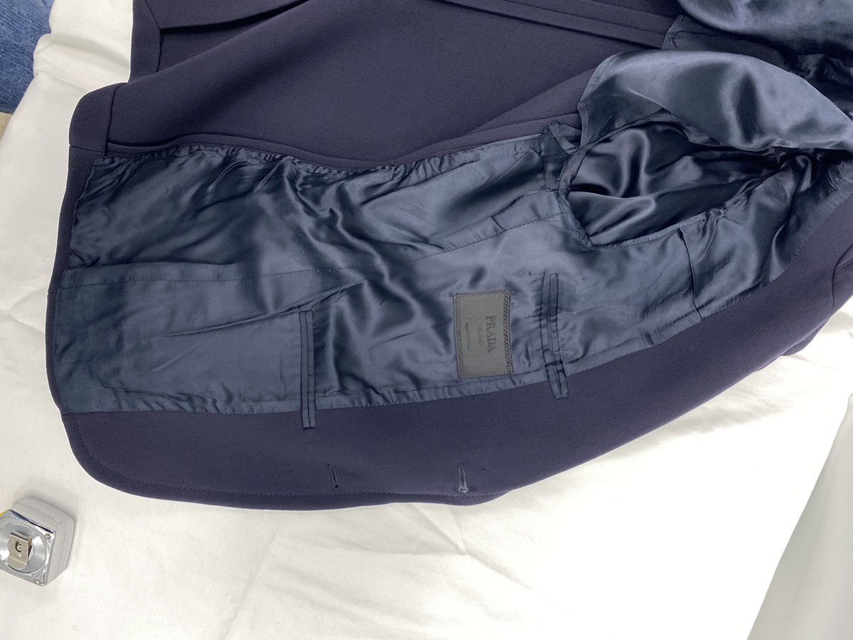 Prada Prada Navy Heavy Blazer Size 42R - 11 Thumbnail