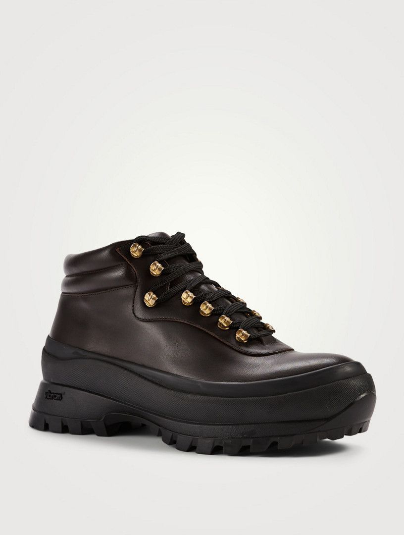 Jil Sander o1y1025 Ankle Boots in Dark Brown Size US 5 / IT 35 - 2 Thumbnail