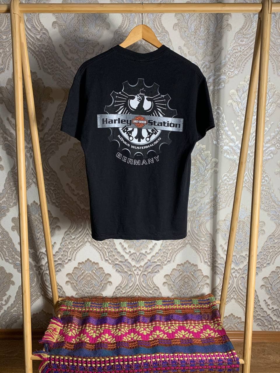 Harley Davidson Vintage Harley Davidson Motorcycle Germany Retro T-shirt 90s Size US L / EU 52-54 / 3 - 5 Thumbnail