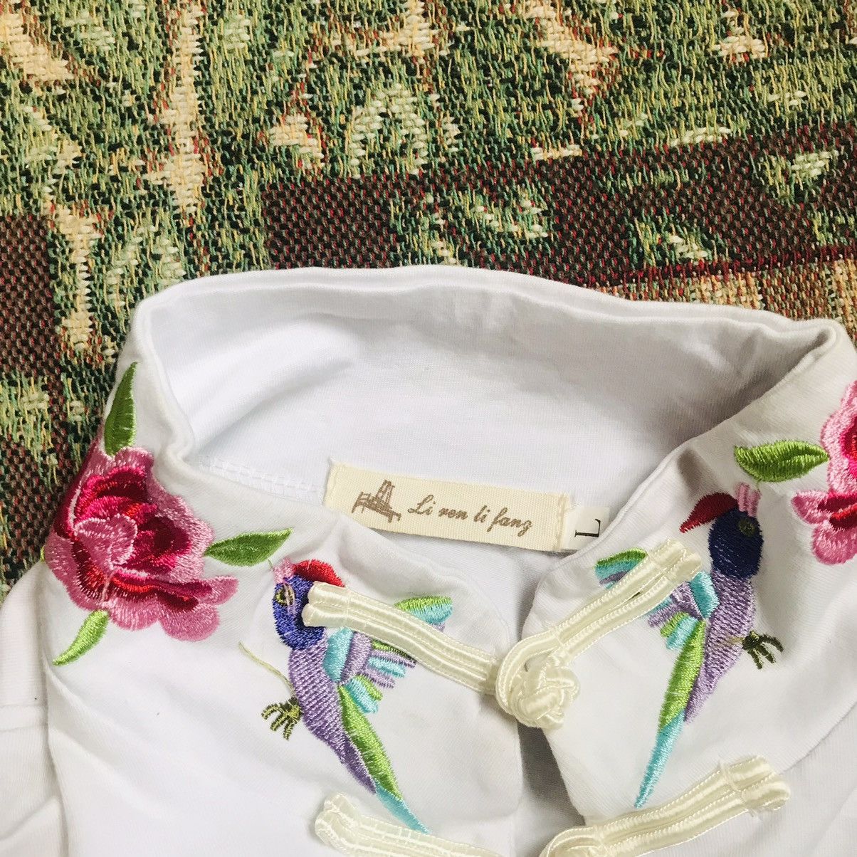 Handmade × Vintage Handmade Embroidery Toggle Button Long Sleeve Size L / US 10 / IT 46 - 7 Thumbnail