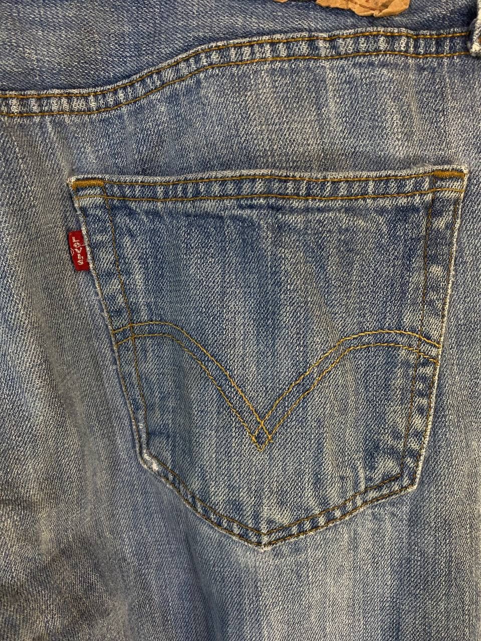 Levi's vintage levis 501 distressed denim nice design Size US 37 - 2 Thumbnail