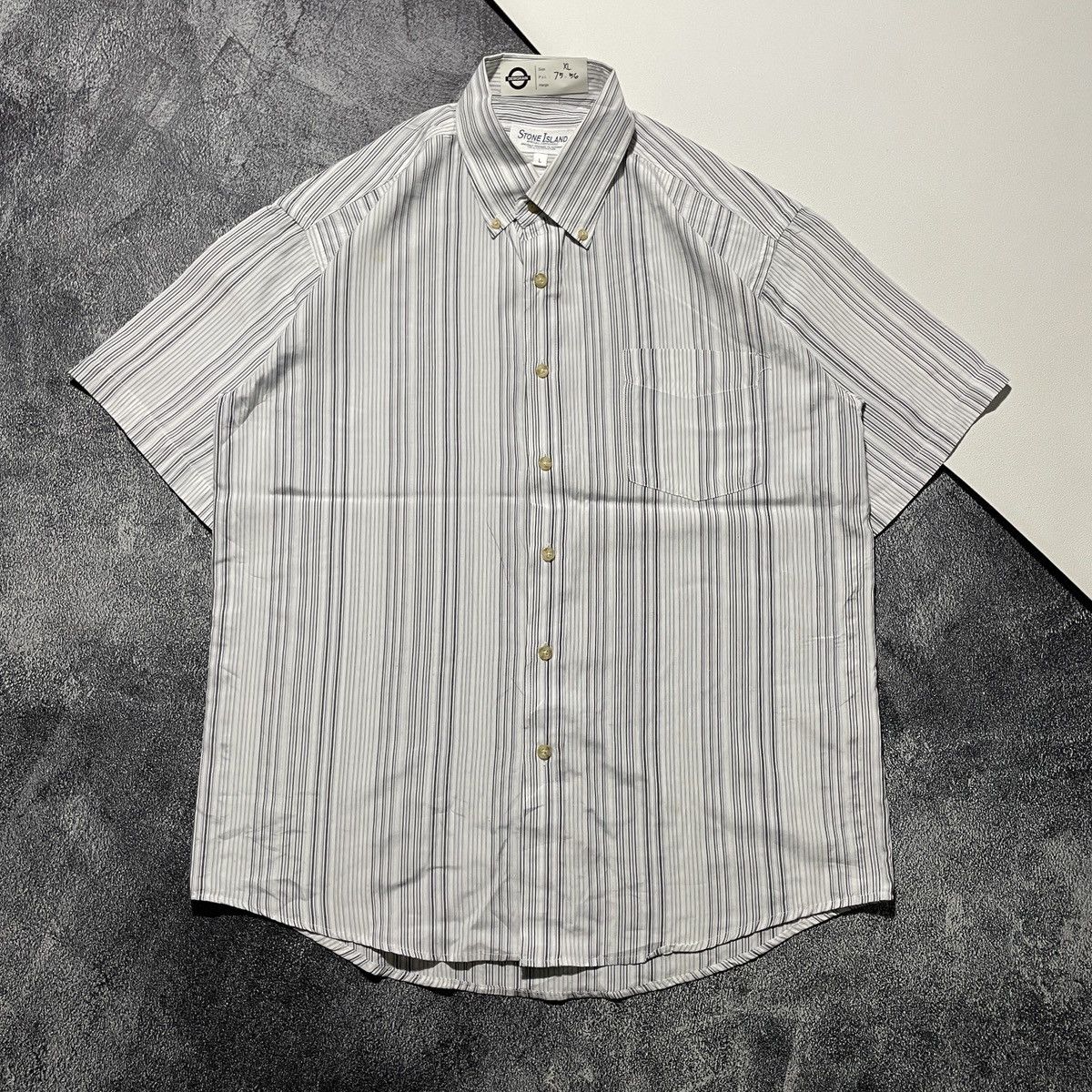 Balenciaga × Issey Miyake × Stone Island Vintage Stone Island Pocket Shirts Size US XL / EU 56 / 4 - 1 Thumbnail