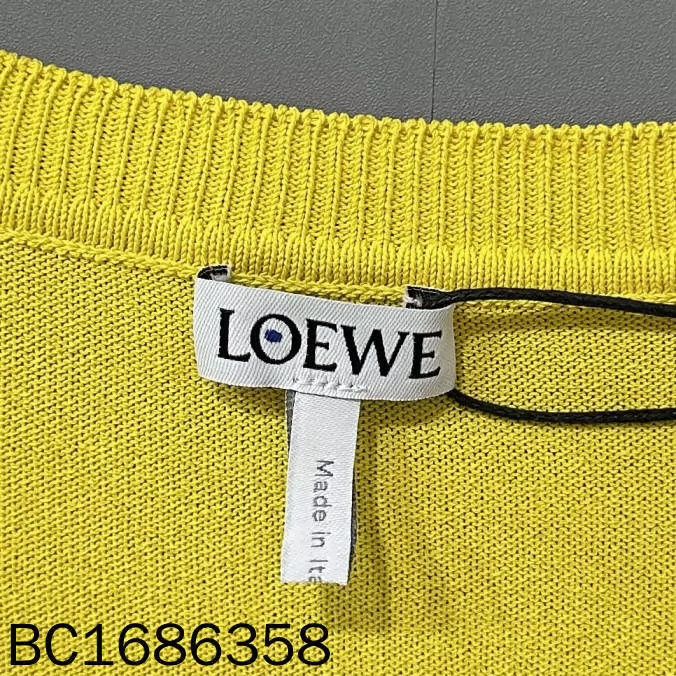 Loewe LOEWE Khaki yellow logo sweater Size L / US 10 / IT 46 - 6 Thumbnail