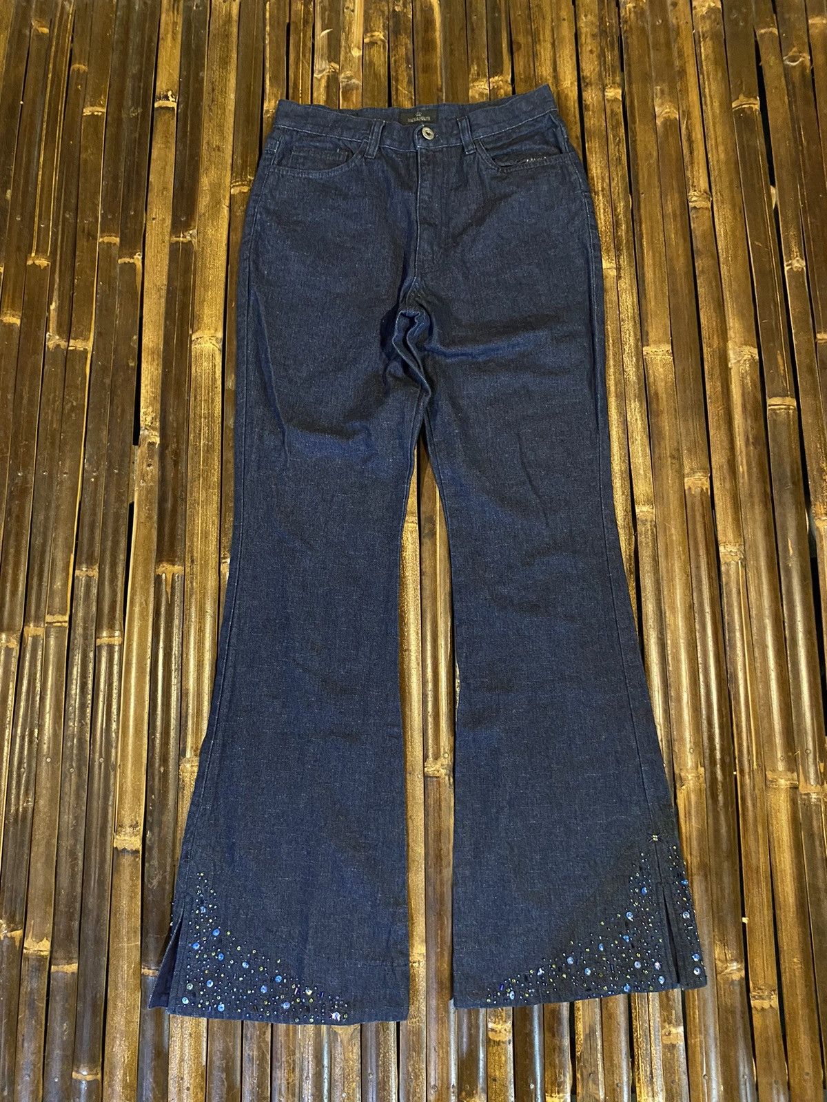 Japanese Brand BACK & FORTH FLARE DENIM PANTS Size 28" / US 6 / IT 42 - 1 Thumbnail
