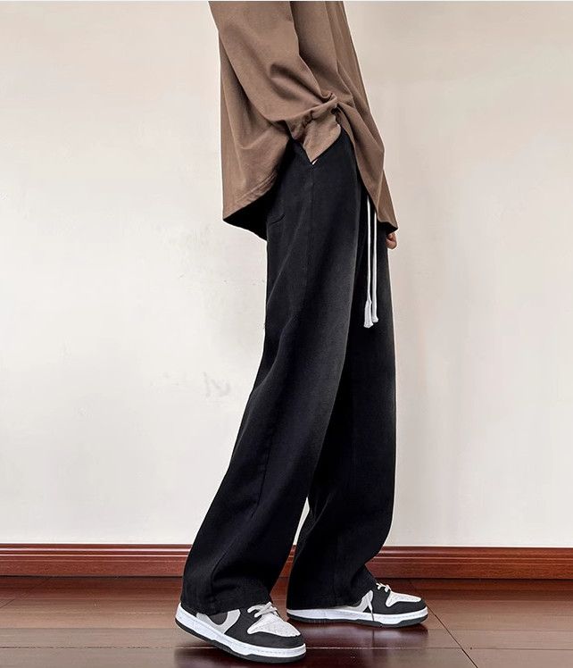 Japanese Brand Men's loose straight leg oversized high street black jeans Size US 32 / EU 48 - 3 Thumbnail