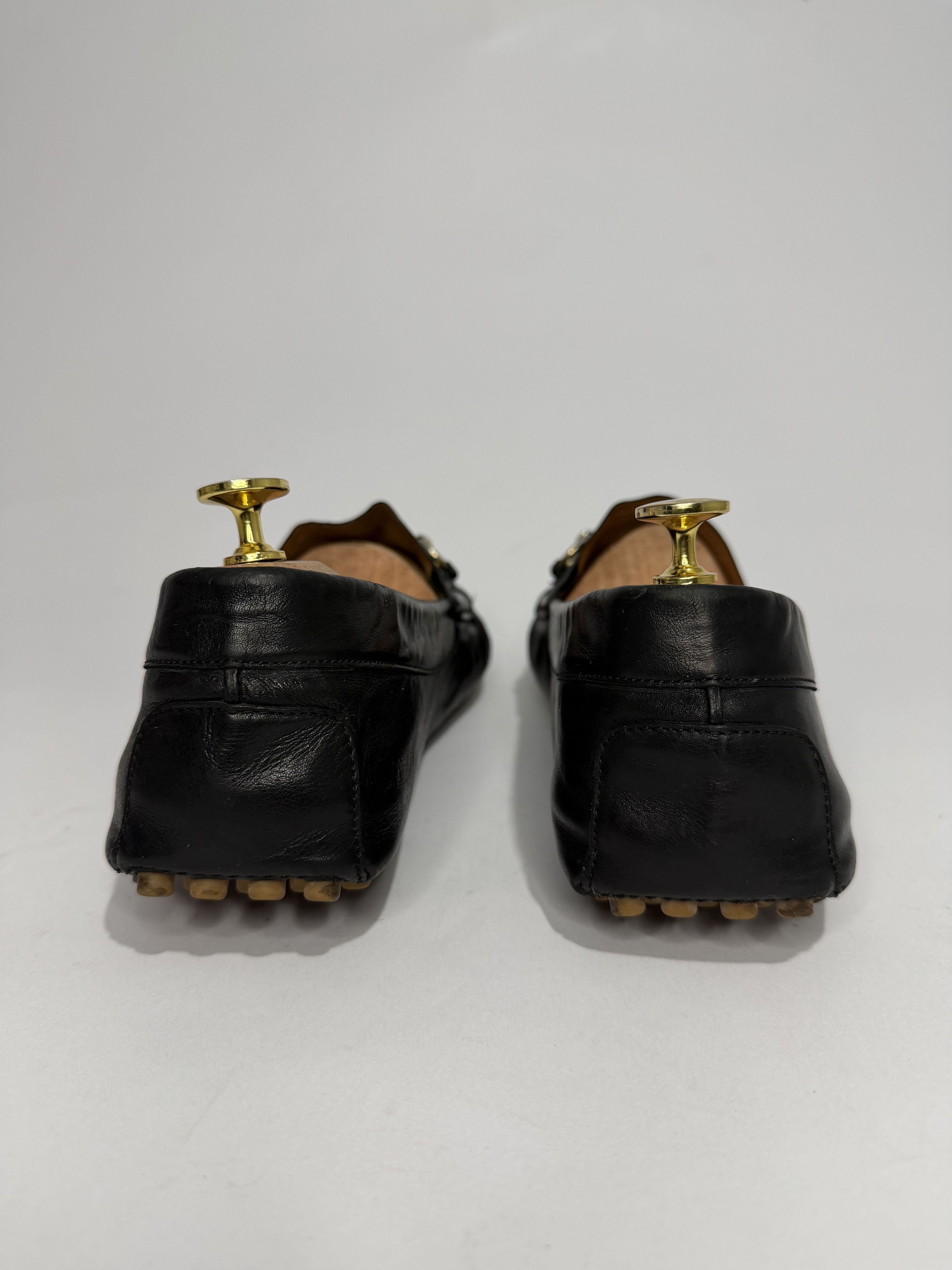 Gucci Gucci Black Leather Horsebit Driver Loafers Size US 12 / EU 45 - 4 Thumbnail
