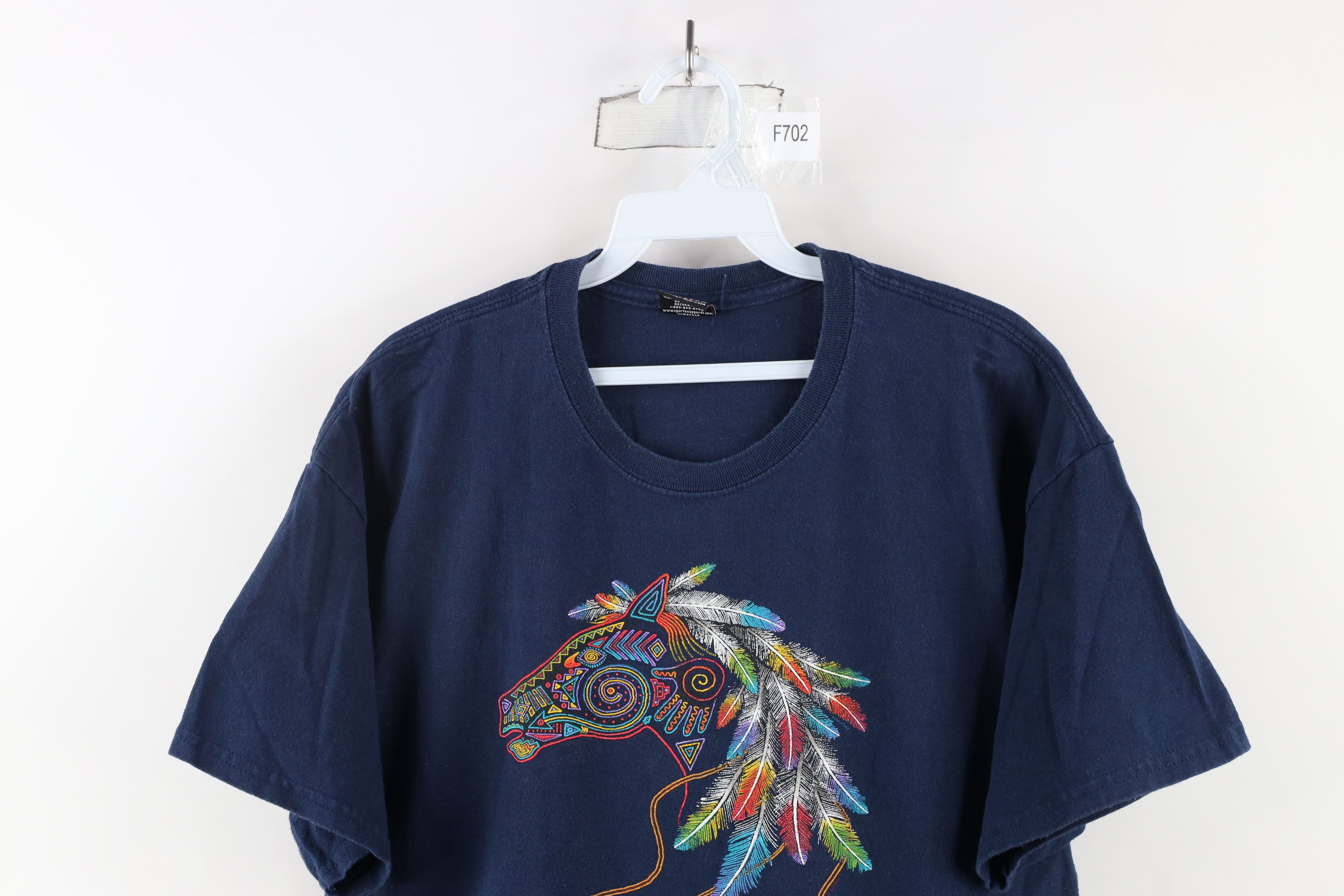 Vintage Vintage 90s Streetwear Arizona Rainbow Horse T-Shirt USA Size L / US 10 / IT 46 - 2 Thumbnail