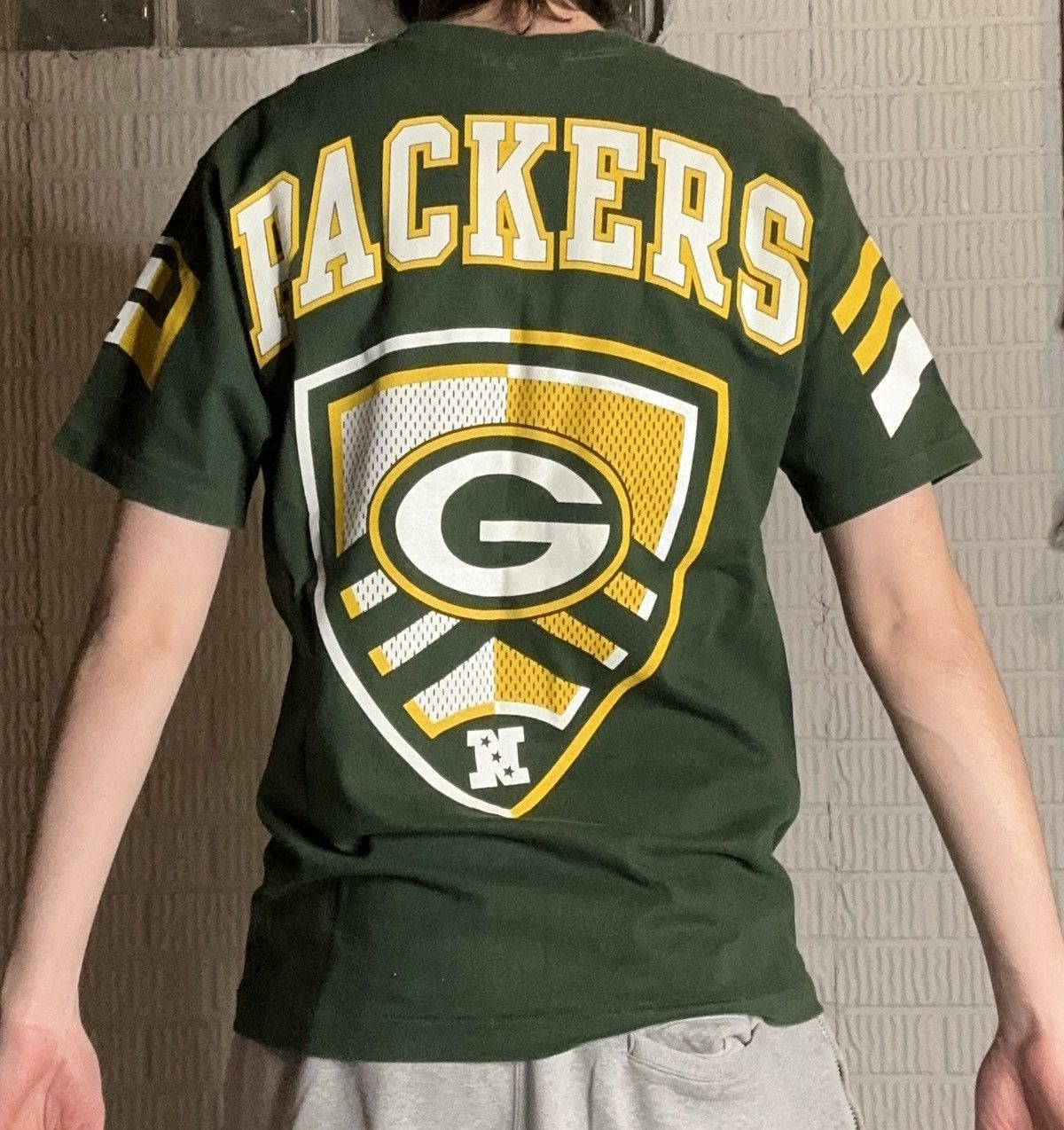 Logo 7 Vintage 90s Green Bay Packers Made In USA Graphic T Shirt Size US L / EU 52-54 / 3 - 2 Thumbnail