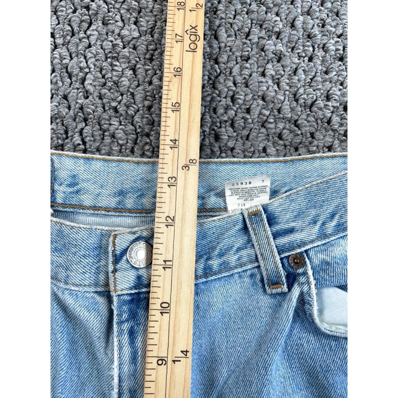 Levi's VINTAGE Levi's 550 Relaxed Tapered Jeans Women's 14 Blue Denim High Rise Retro Classic Size 36" / US 14 / IT 50 - 7 Thumbnail