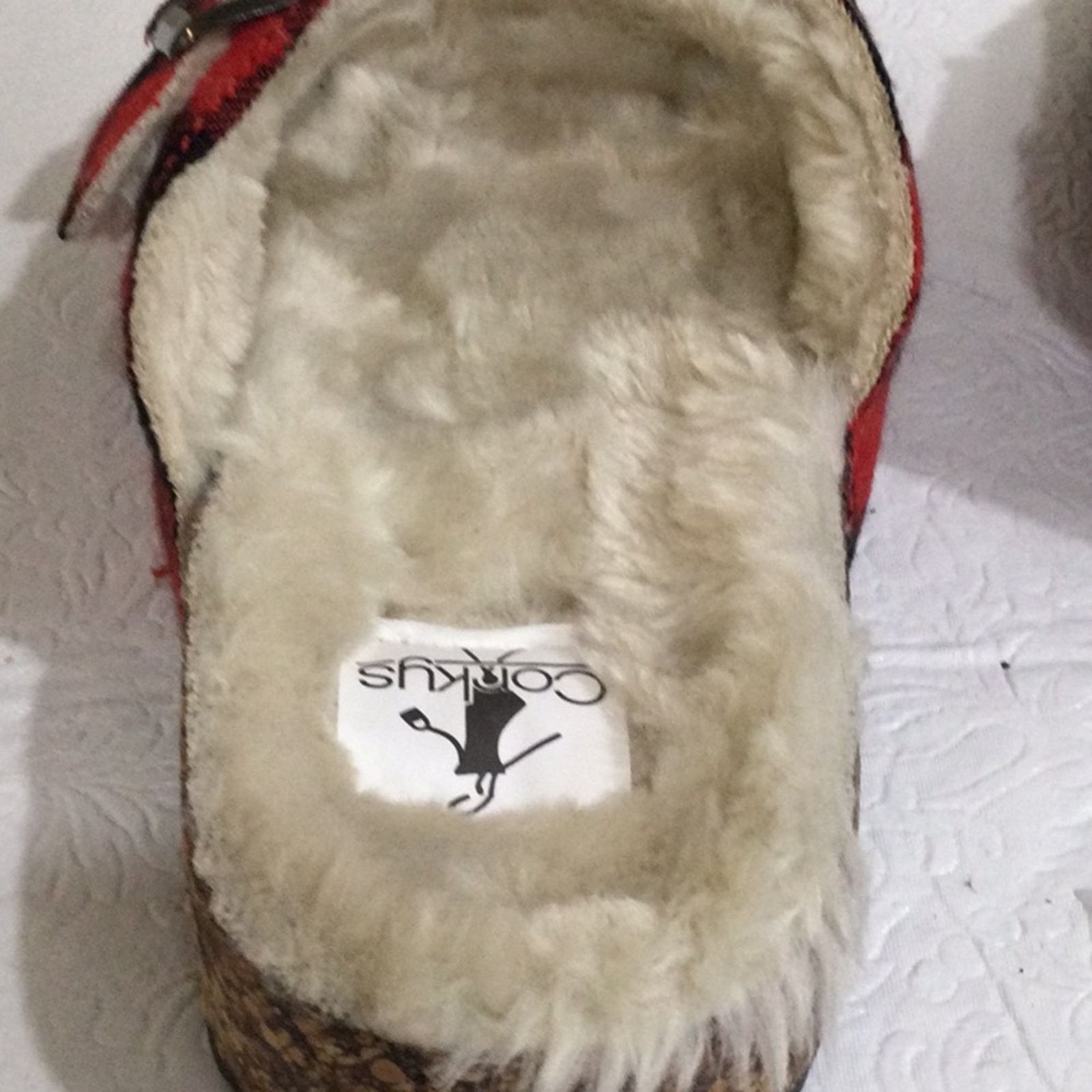 Other Corkys Laid Back Plaid Fur Lined Slip On Sandles 10 NWOT Size US 10 / IT 40 - 12 Thumbnail