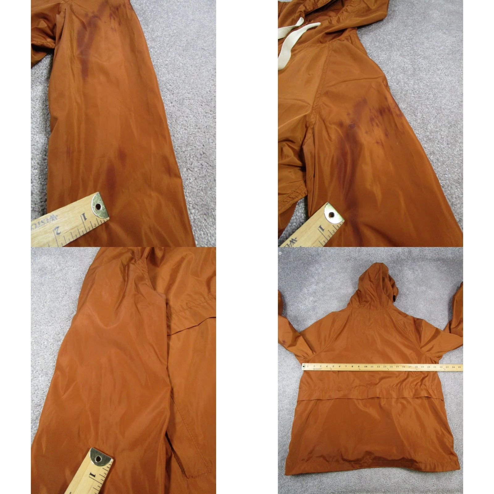 Madewell Madewell Jacket Womens Large Orange Full Zip Hooded Rain Coat Size L / US 10 / IT 46 - 8 Thumbnail