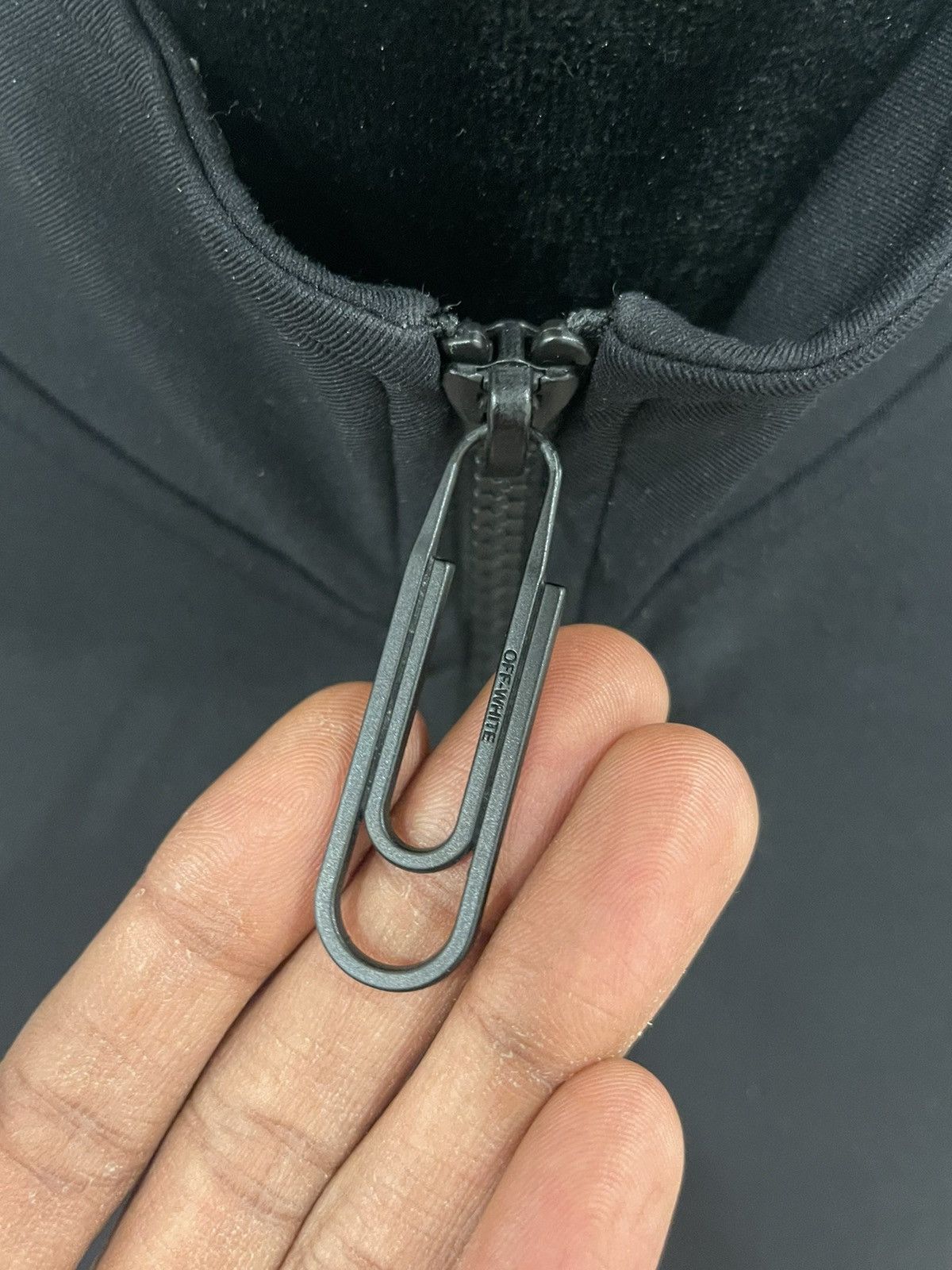 Off-White Off‑White Logo Black Track Zip‑Up Jacket S Size US S / EU 44-46 / 1 - 14 Thumbnail