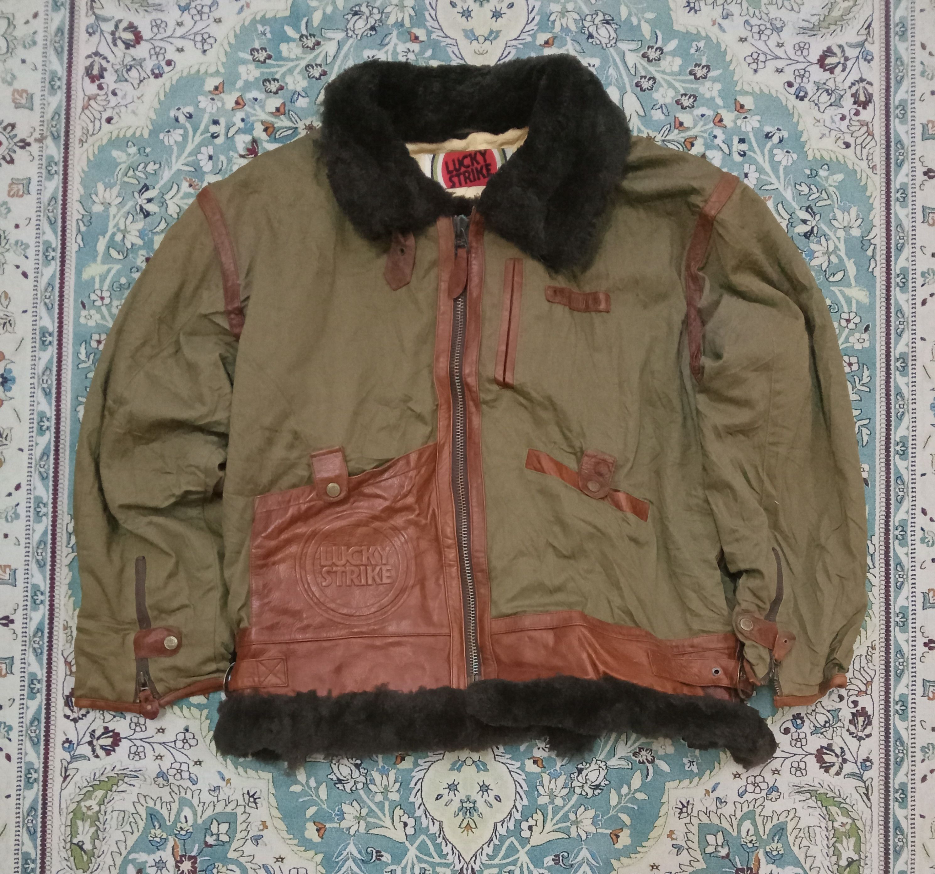 Other Vintage Lucky Strike Distressed Jacket Size US XL / EU 56 / 4 - 1 Thumbnail