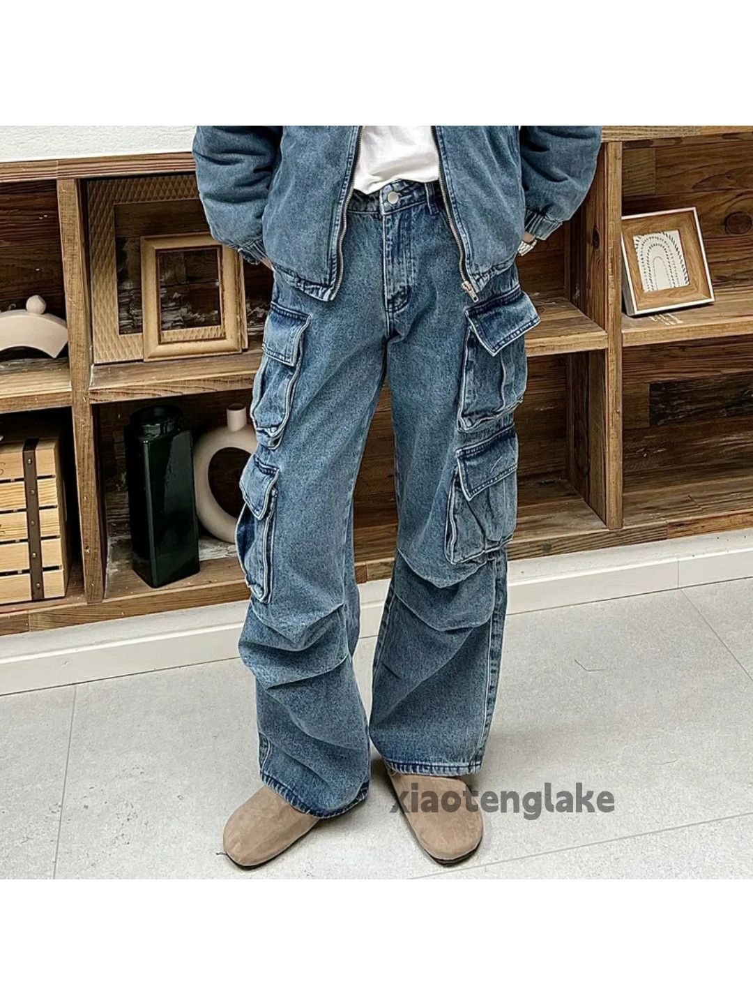 Jean × Vintage washed faded y2k skate hiphop loose baggy cargo jeans Size US 30 / EU 46 - 4 Thumbnail
