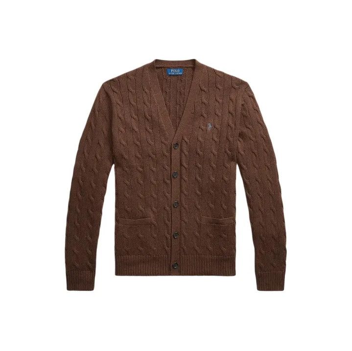 Polo Ralph Lauren Polo Ralph Lauren Men's Solid Cable-Knit Cotton Cardigan Size US XL / EU 56 / 4 - 1 Thumbnail
