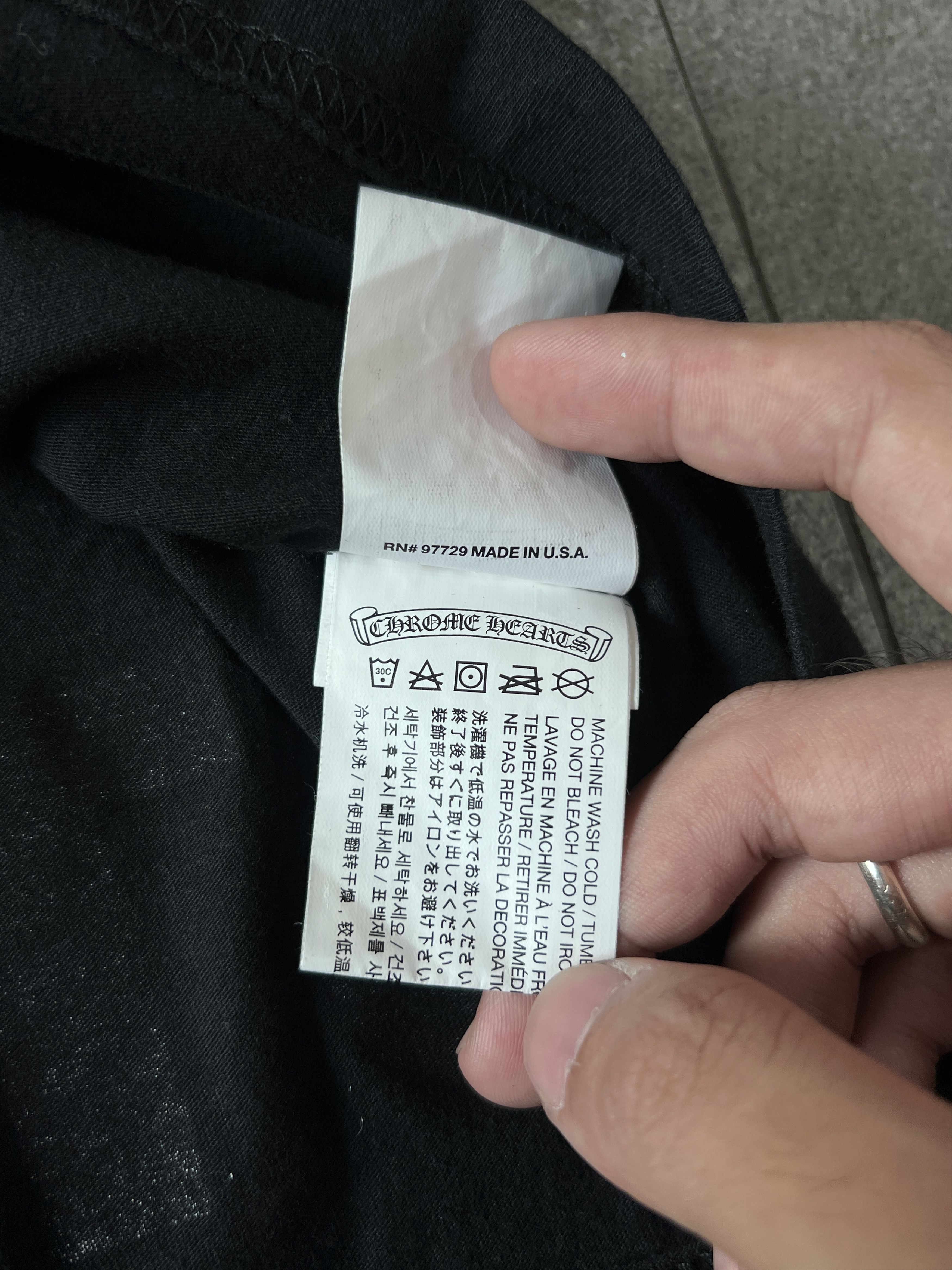 Chrome Hearts Chrome Hearts Staff L/S Pocket Tee Black Red Small Size US S / EU 44-46 / 1 - 8 Thumbnail