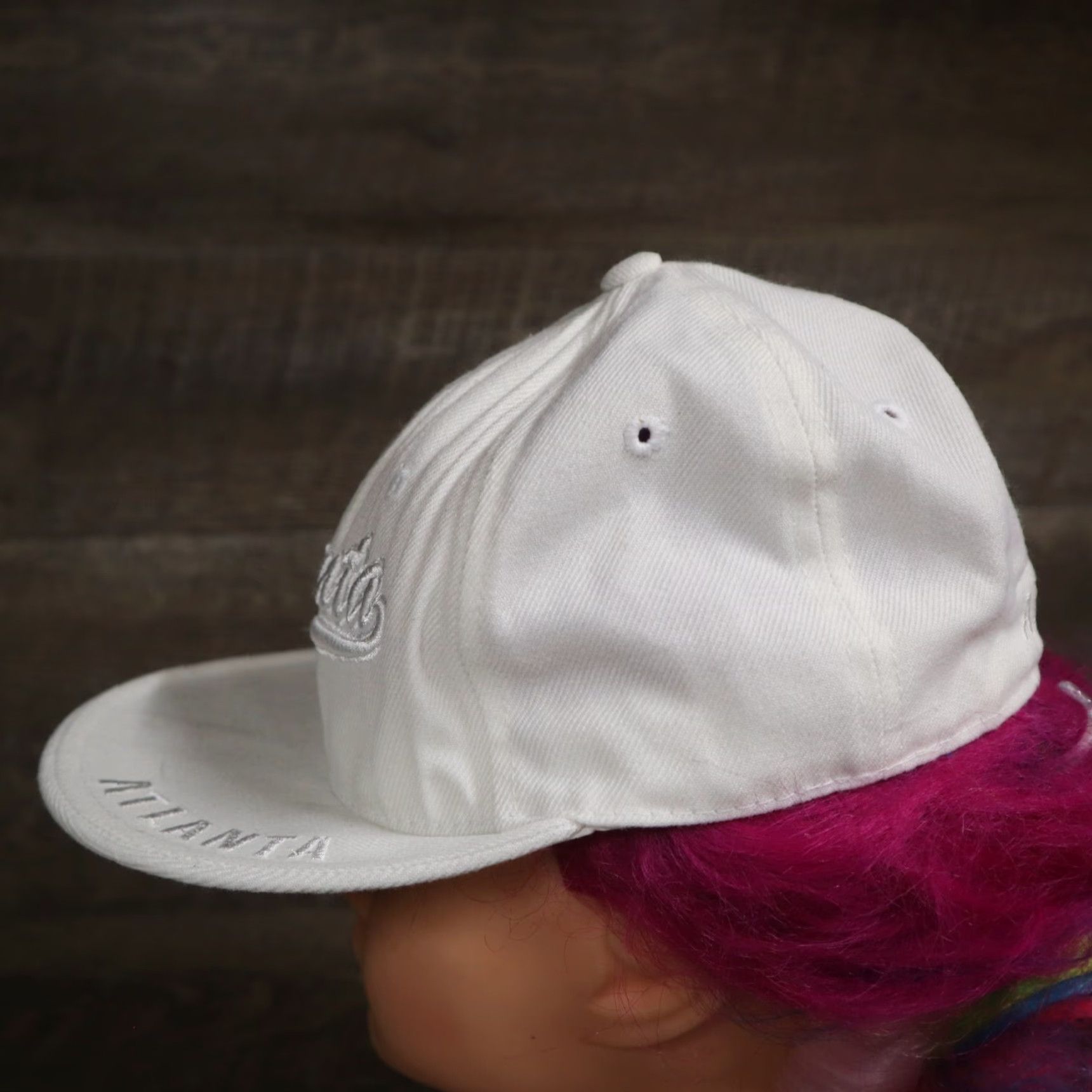 Vintage VINTAGE White Snapback Hat Cap Atlanta Adjustable Mens Size ONE SIZE - 6 Thumbnail