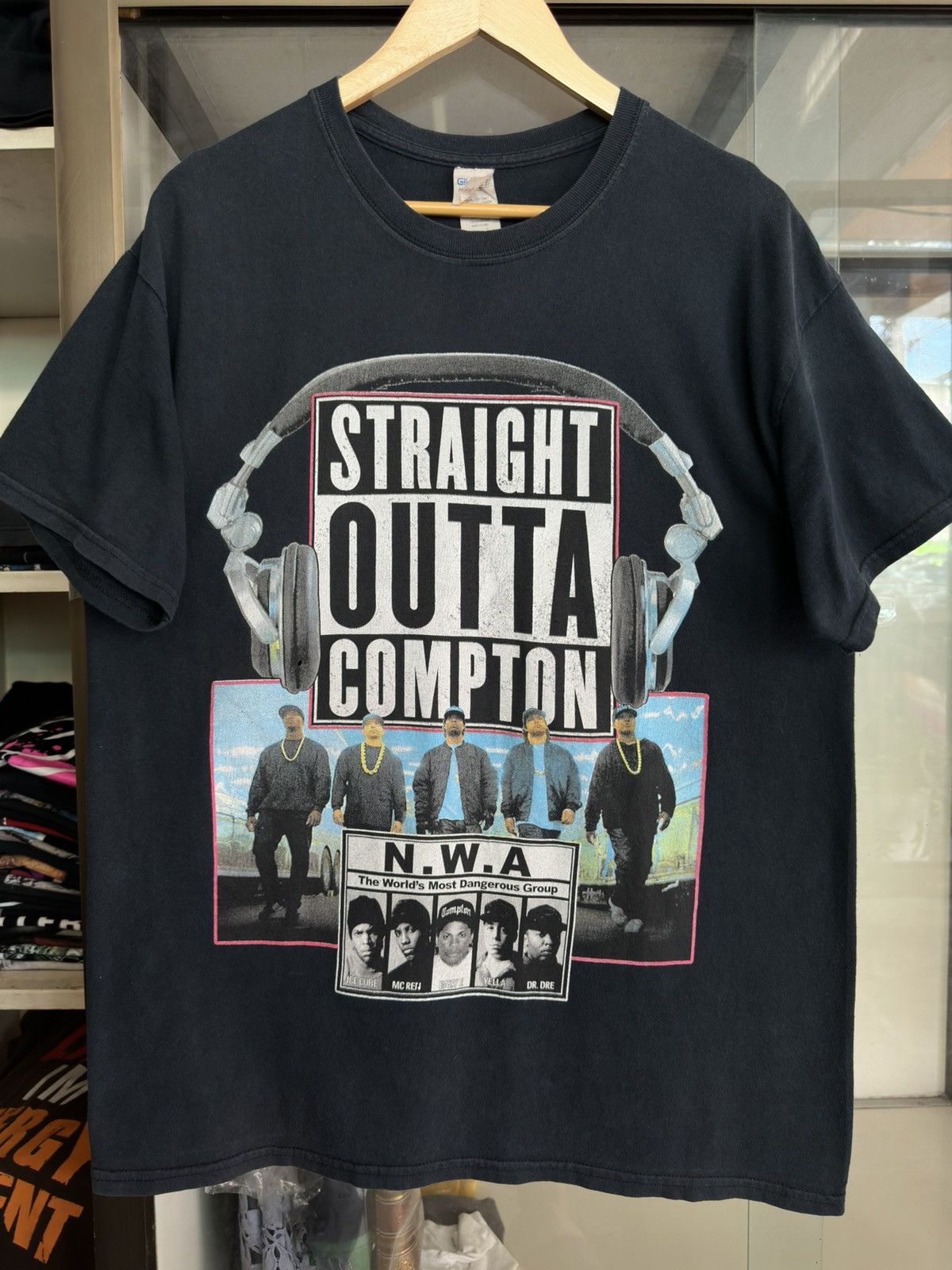 Rap Tees N.W.A Dr.Dre Ice Cube Straight Outta Compton Movie Tee Size US L / EU 52-54 / 3 - 1 Thumbnail