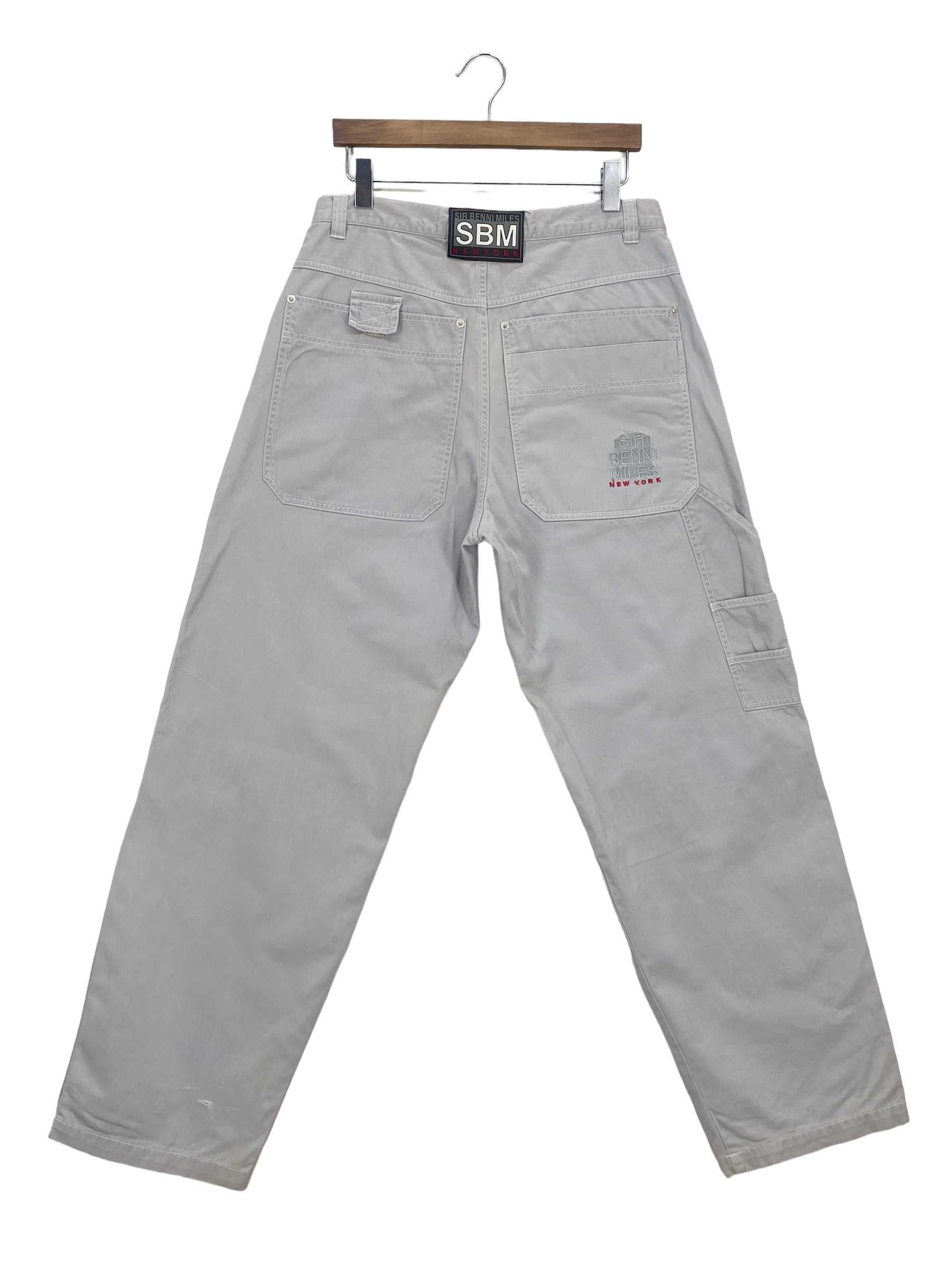 Japanese Brand SBM New York Baggy Jeans Embroided Spellout Size US 32 / EU 48 - 2 Thumbnail