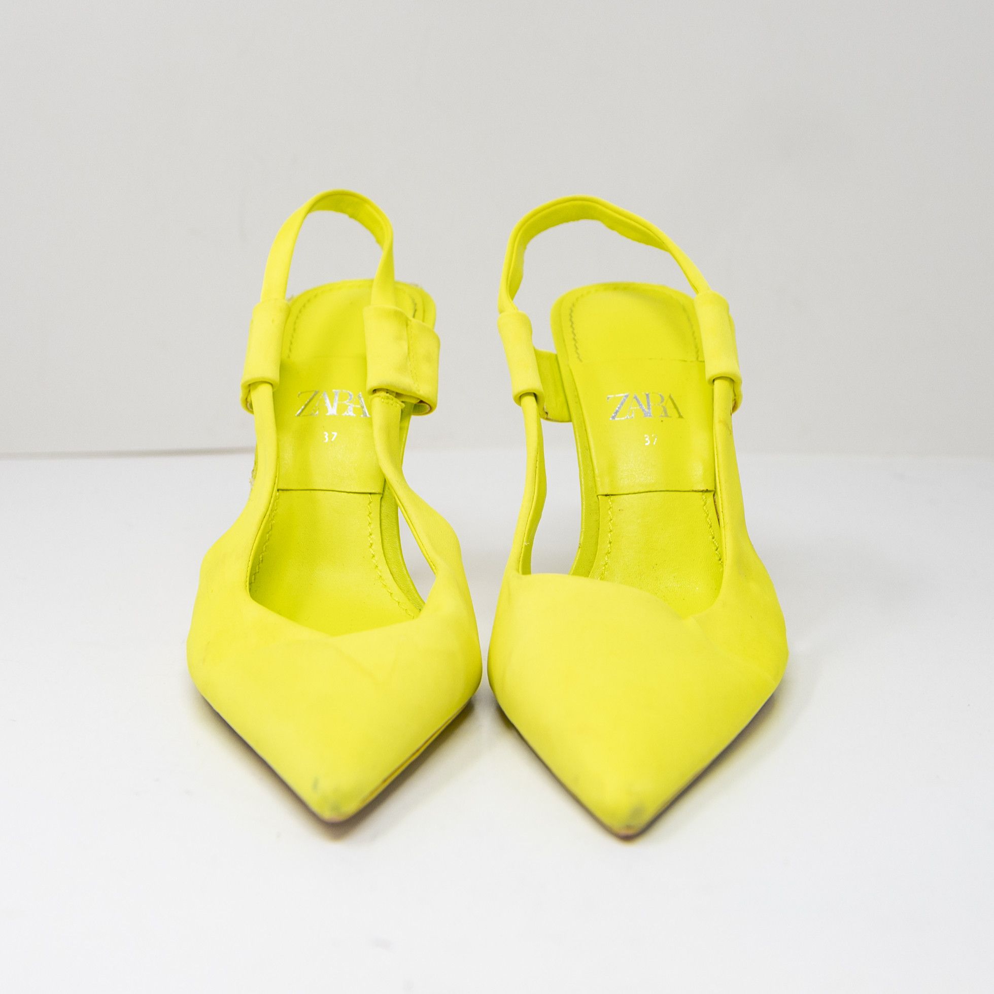 Zara Zara Fabric Wrapped Pointed Toe Slingback Size US 7 / IT 37 - 2 Thumbnail