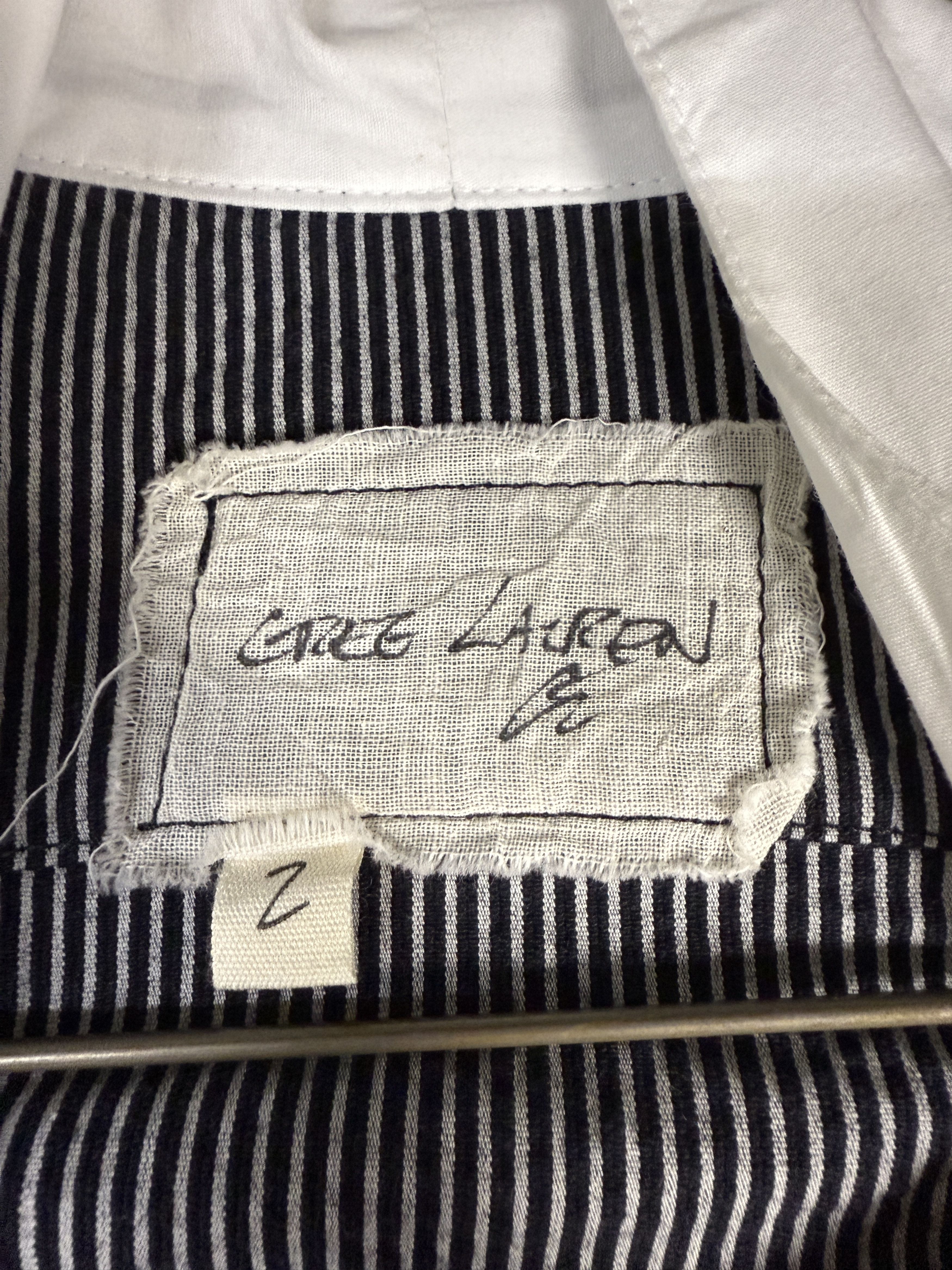 Greg Lauren $950 Greg Lauren Black/White Pinstripe Winged GL1 Size US M / EU 48-50 / 2 - 7 Thumbnail