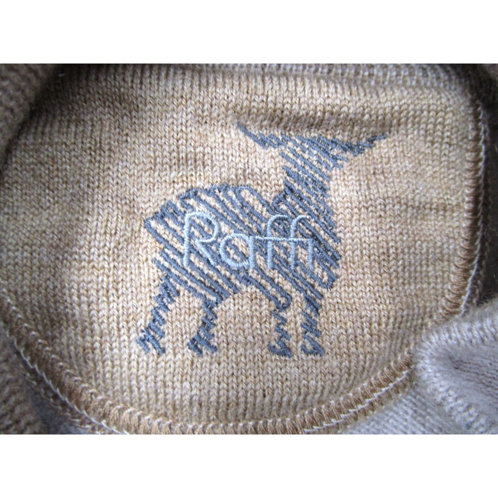 Vintage VINTAGE Raffi Men's Sweater Pullover Long Sleeve Mock Neck Knit Wool Casual Fall Winter Mens XL Beige Size US XL / EU 56 / 4 - 3 Thumbnail