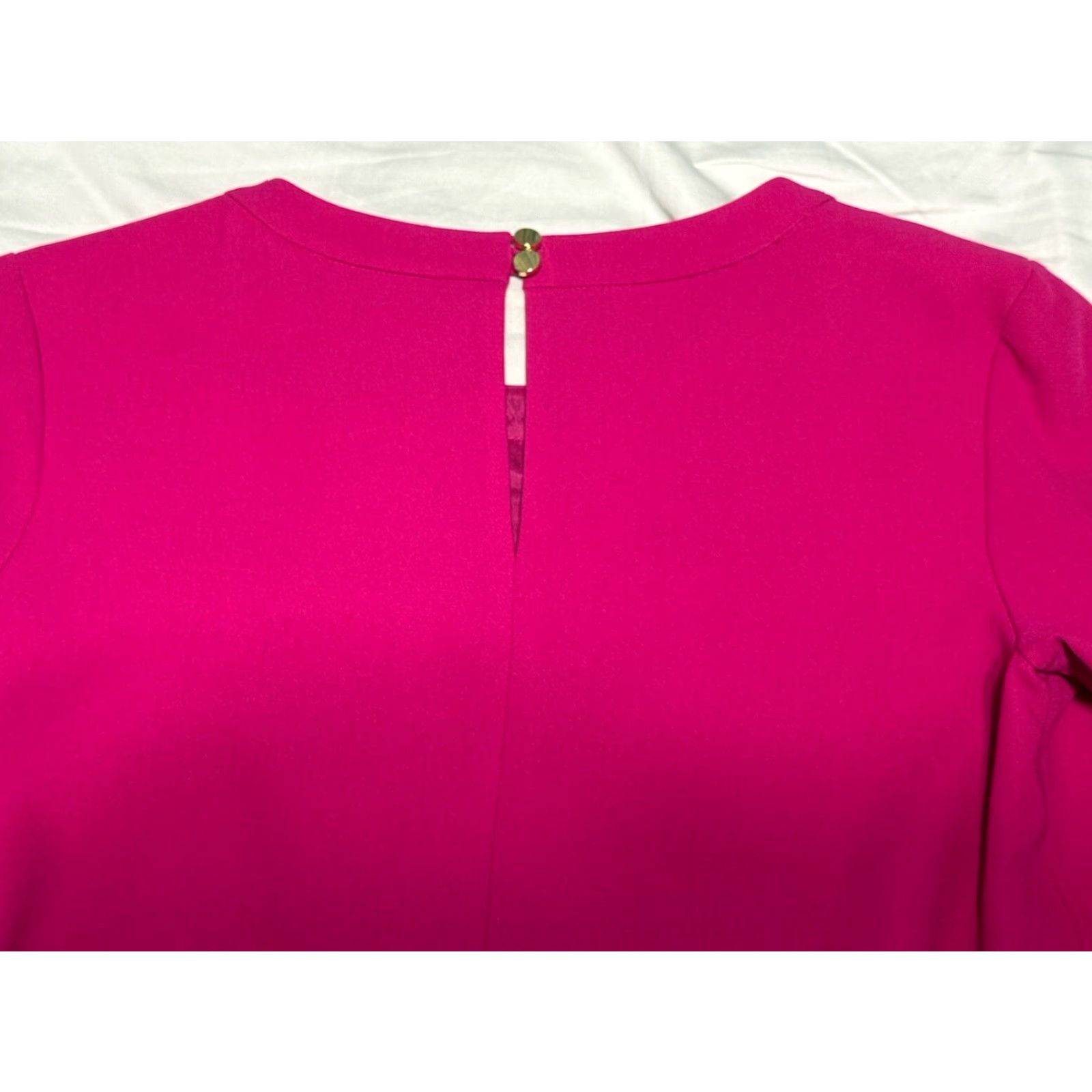 Pinko Kate Spade Pink Fancy Meeting You Sweetheart Scallop Demi Shift Dress Sz 6 Size M / US 6-8 / IT 42-44 - 6 Thumbnail