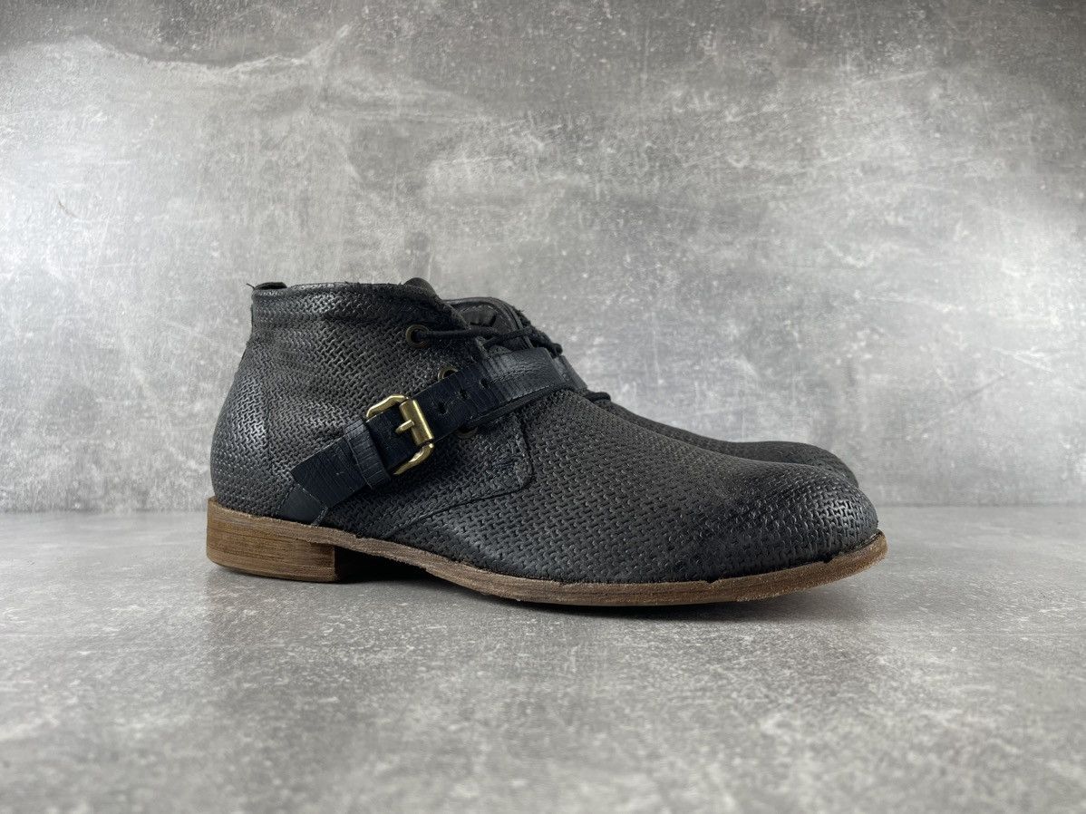 A.S.98 A.S.98 New Avant Garde Textured Leather Ankle Boots Black Size US 8 / EU 41 - 2 Thumbnail